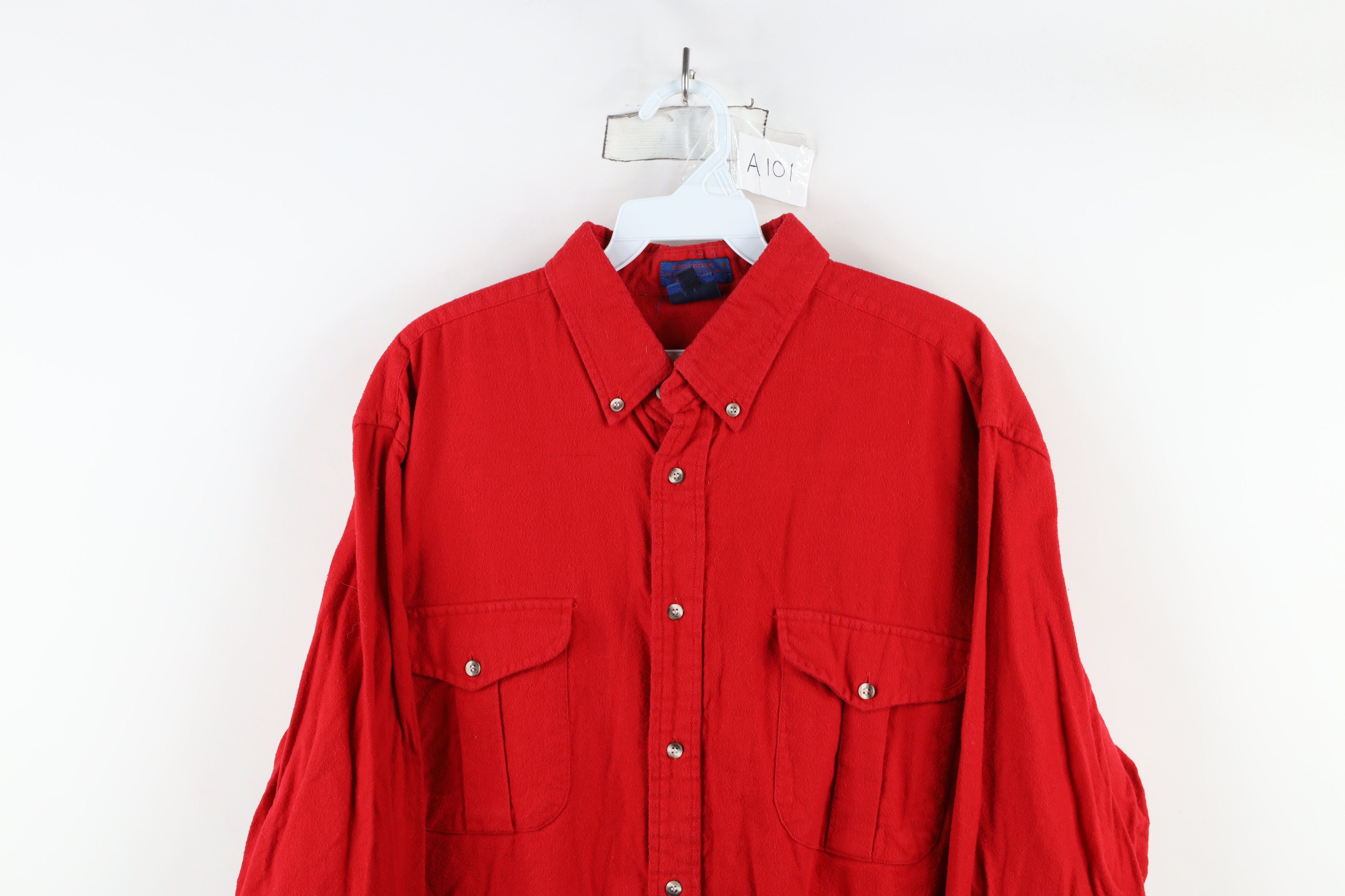 Vintage Vintage 90s Streetwear Cloth Collared Button Down Shirt Size US L / EU 52-54 / 3 - 2 Thumbnail