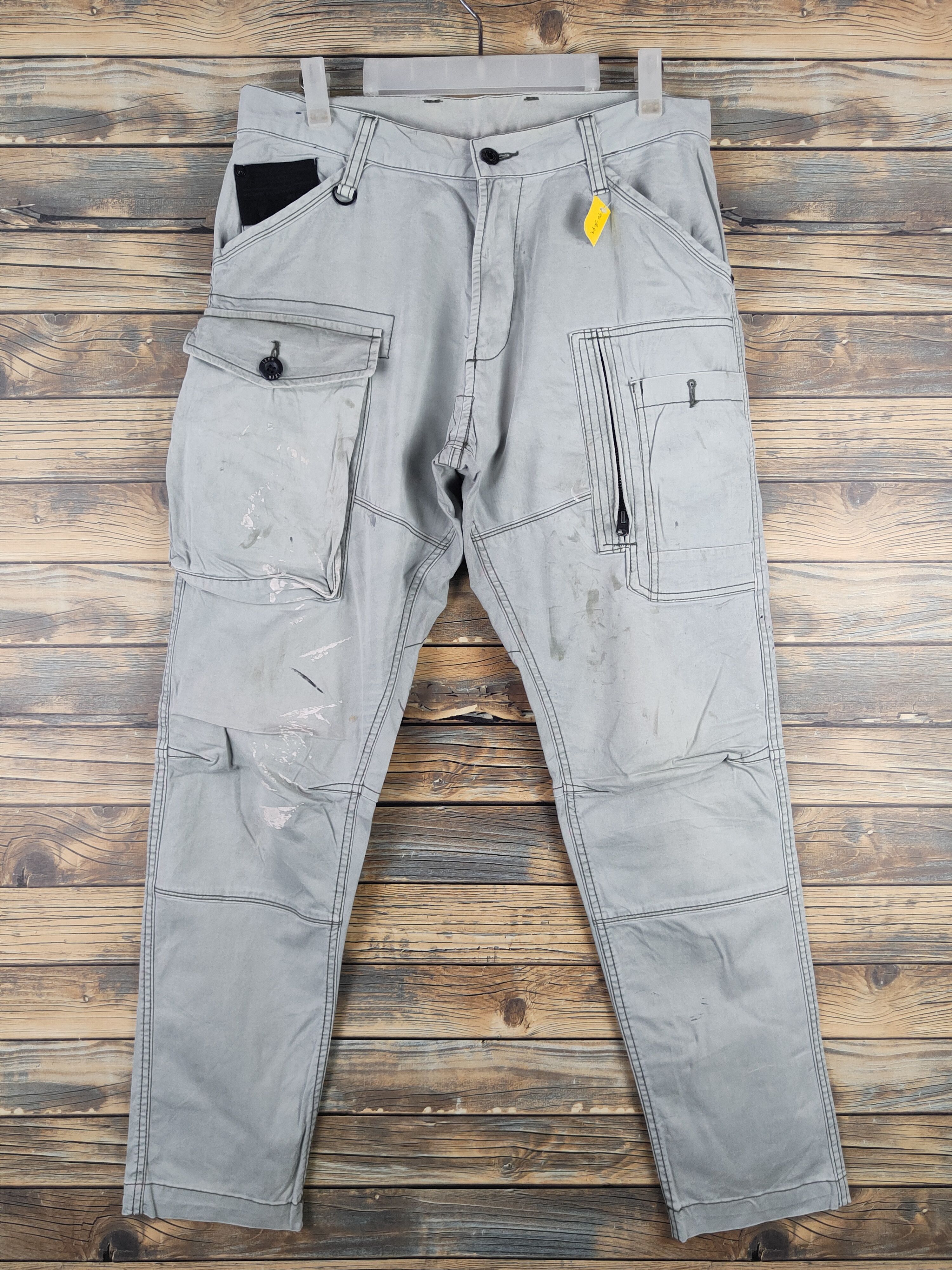 Japanese Brand DL I'z Frontier Soft Green Multipocket Cargo Pants #46-249T Size US 32 / EU 48 - 1 Thumbnail