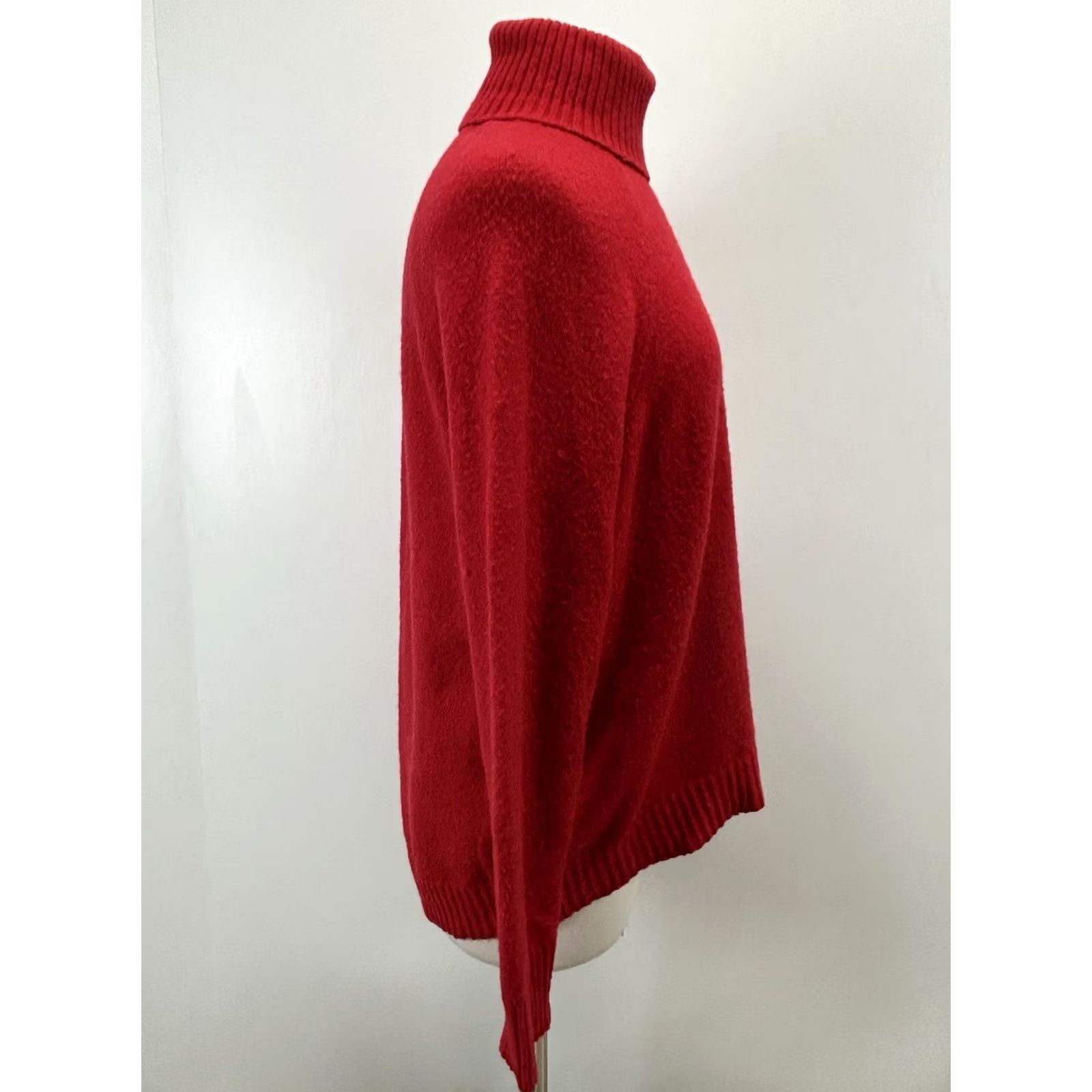 J.Crew J.CREW Sweater Turtleneck Wool Blend Red L Women Long Sleeve Pullover Cozy Preppy Classic Vintage No Size L / US 10 / IT 46 - 4 Thumbnail