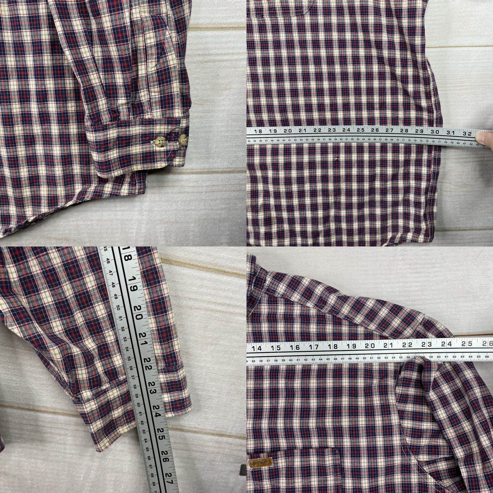 Carhartt VINTAGE Carhartt Shirt 3XL Made in USA Red Plaid Woven Long Sleeve Button Up Mens Size US XXL / EU 58 / 5 - 8 Thumbnail