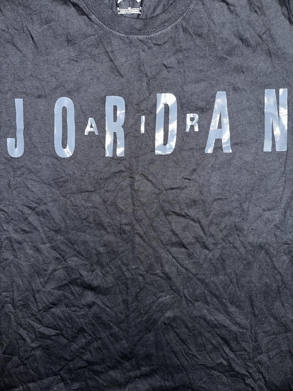 Designer Vintage Air Jordan Men’s Spell Out Black/Cool Grey T-Shirt Size US M / EU 48-50 / 2 - 2 Thumbnail