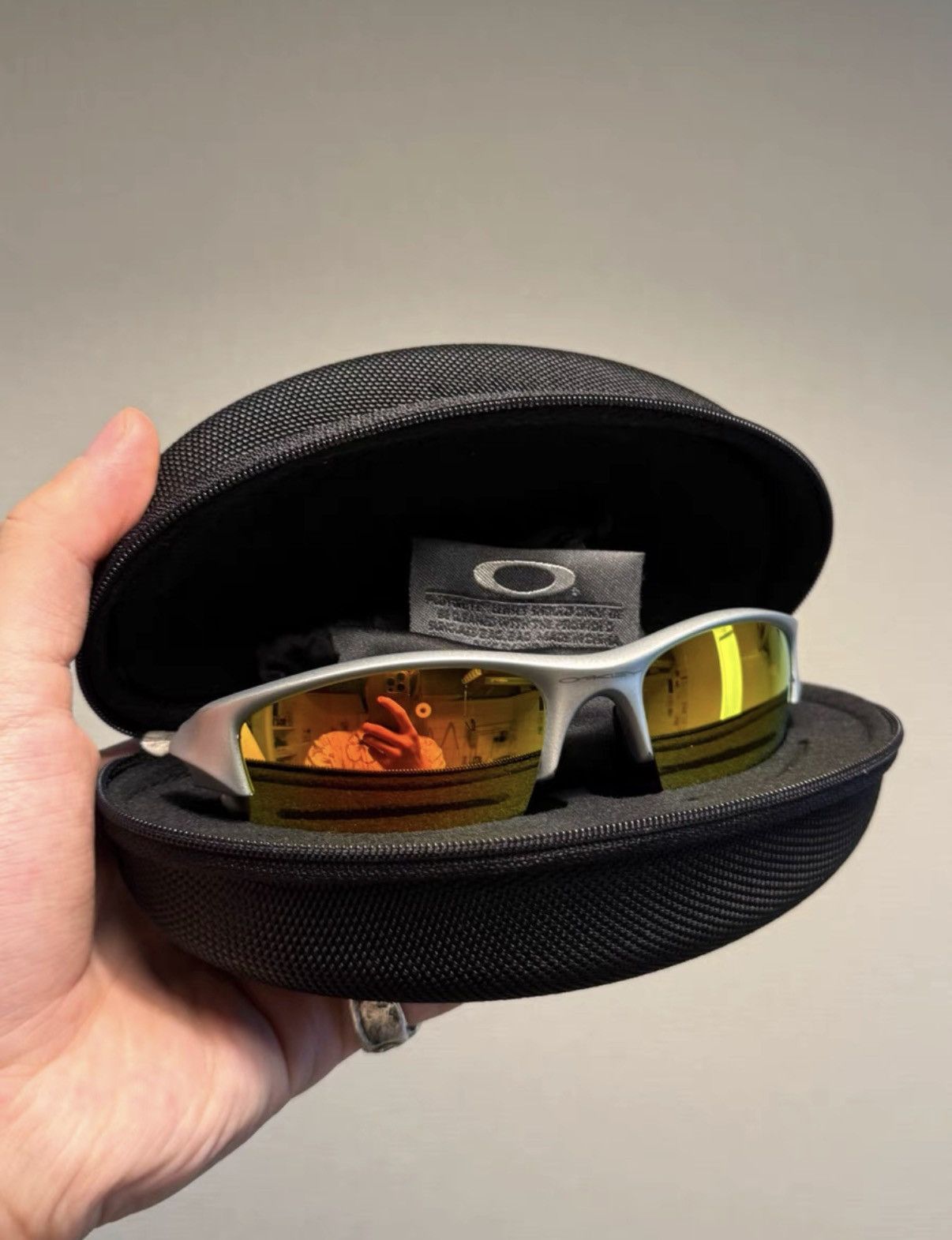 Oakley Oakley FLAK JACKET Metallic Silver Sports Sunglasses K24 Size ONE SIZE - 8 Thumbnail