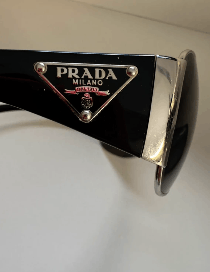 Prada PRADA Sunglasses Titanium SPR Sport Star Wrap Shield Mask Size ONE SIZE - 2 Thumbnail