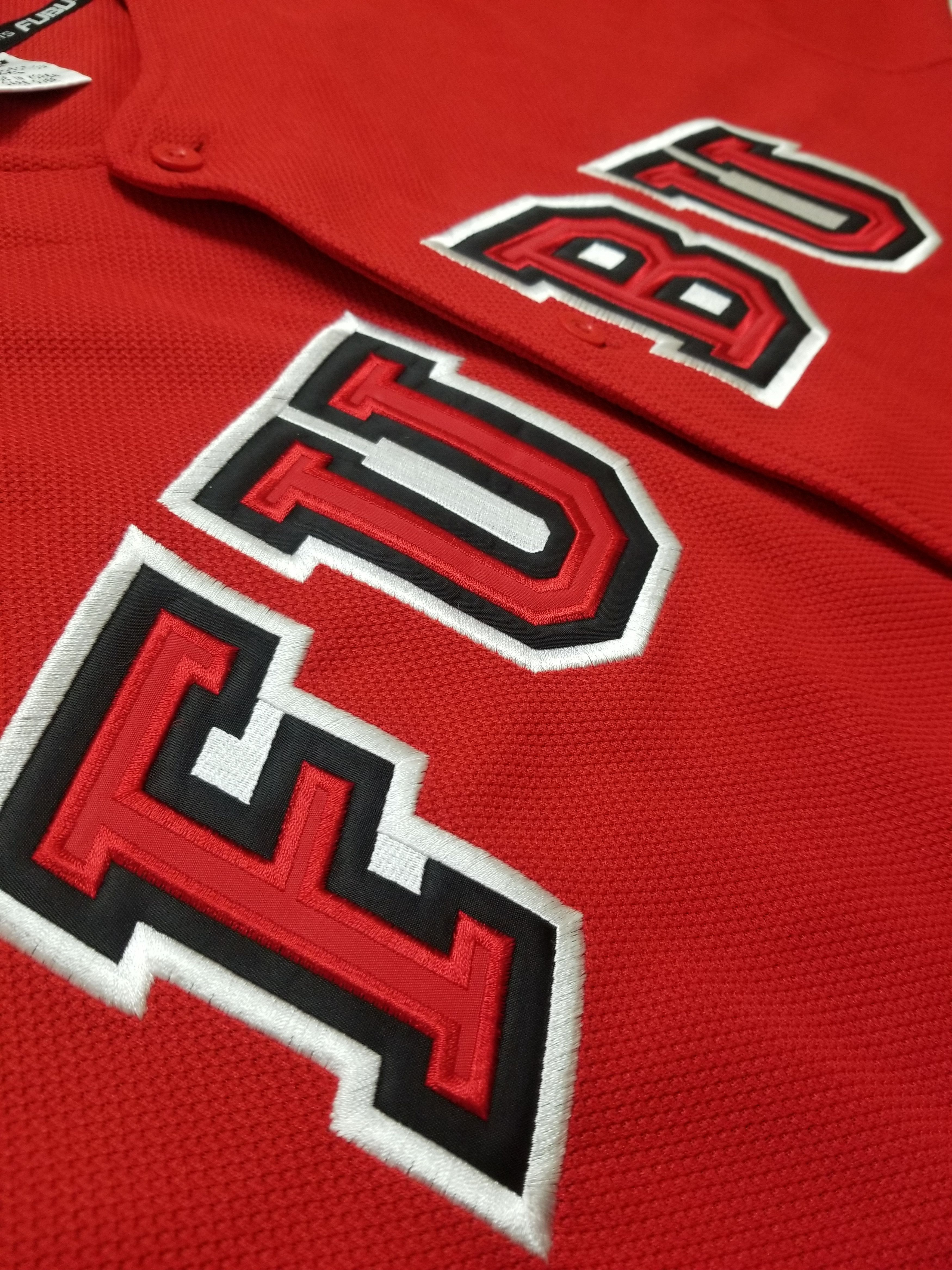 Fubu Vintage Y2K FUBU Sports Red Baseball Stitched Hip Hop Jersey Size US XXL / EU 58 / 5 - 6 Thumbnail