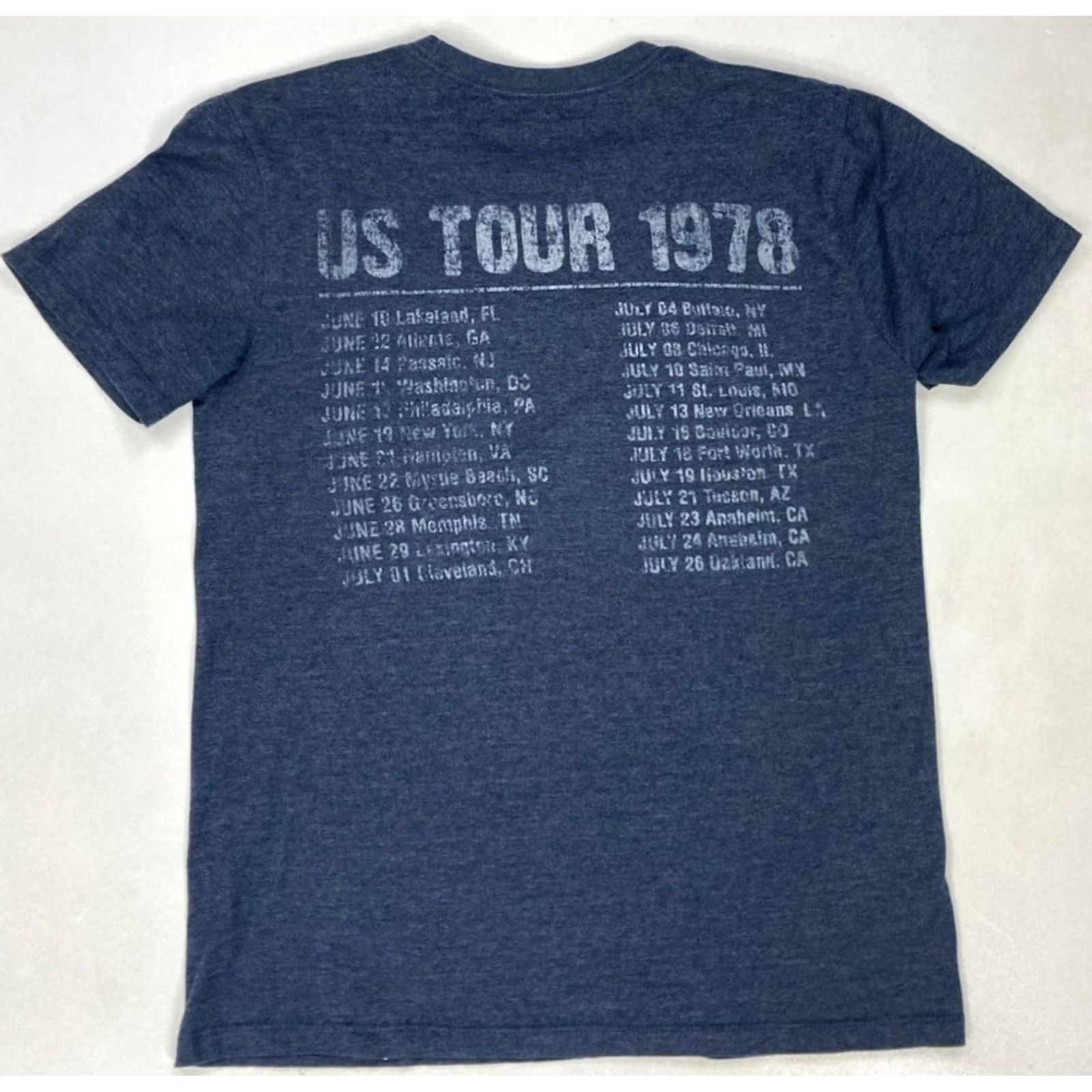 Old Navy VINTAGE The Rolling Stones US Tour 1978 Retro Graphic T-shirt Men Small Blue Music Size US S / EU 44-46 / 1 - 4 Thumbnail