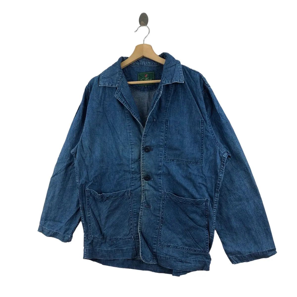 Vintage Vintage 80’ O’ HENRY Hickory Sashiko Denim Jeans Jacket Size US M / EU 48-50 / 2 - 5 Thumbnail