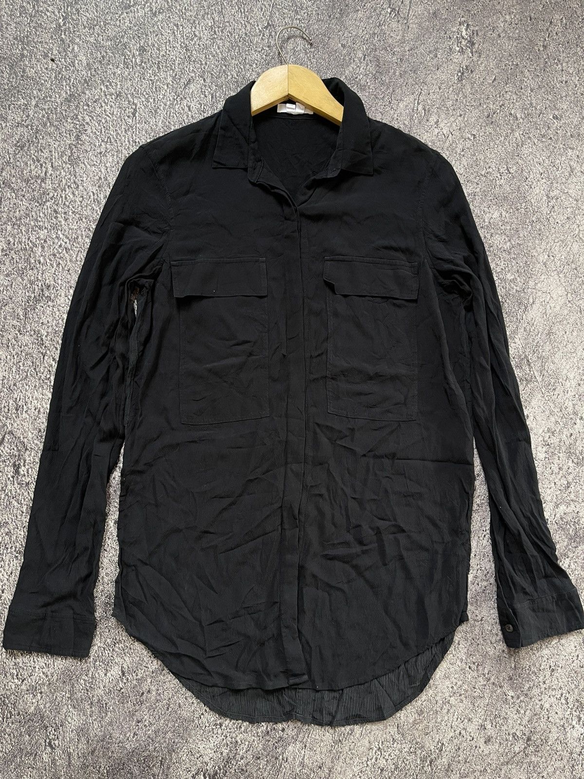 Helmut Lang Helmut Lang Big Pocket Black Long Shirt Size US M / EU 48-50 / 2 - 1 Thumbnail