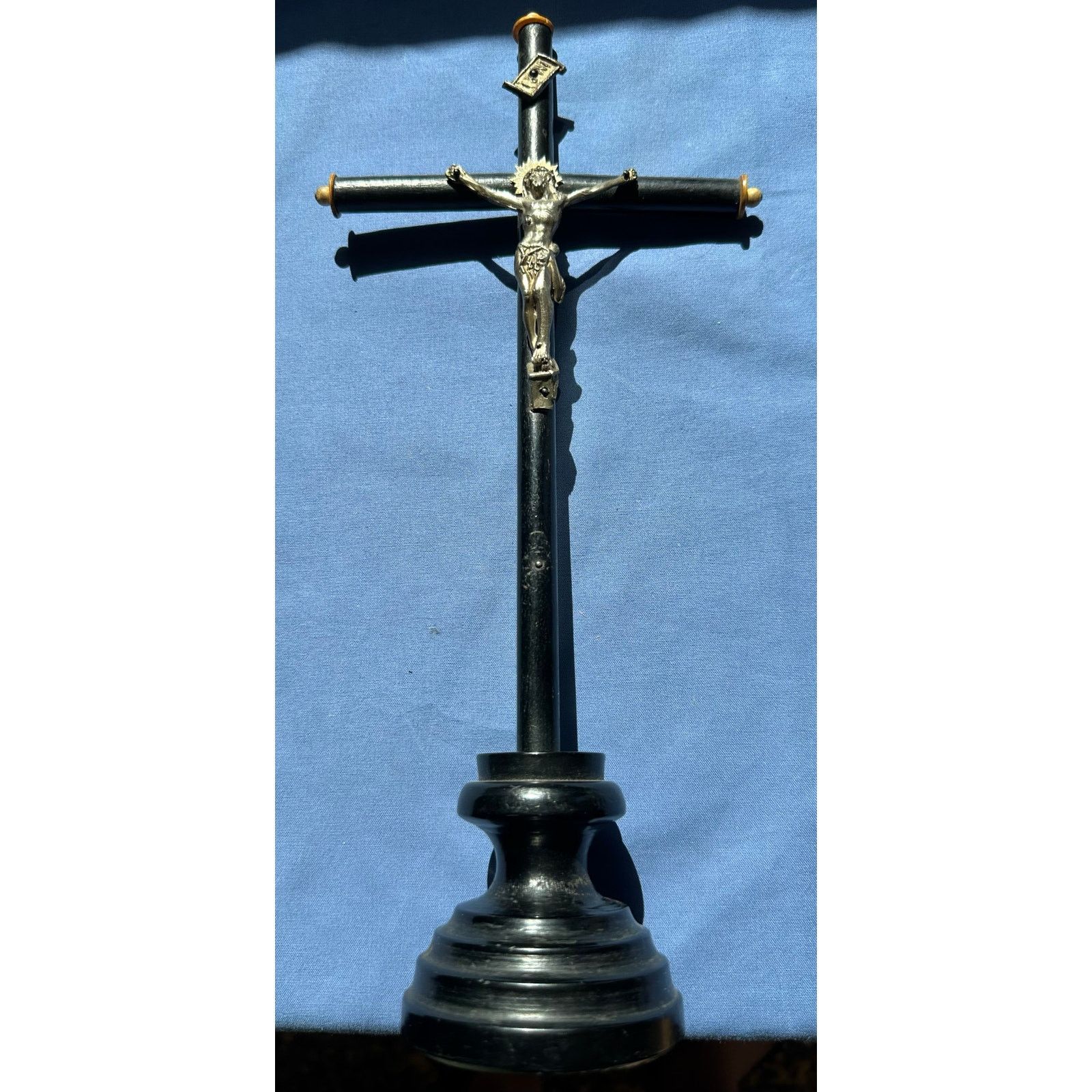 Other Antique Wood Standing Cross Crucifixion Altar Piece Size ONE SIZE - 2 Thumbnail