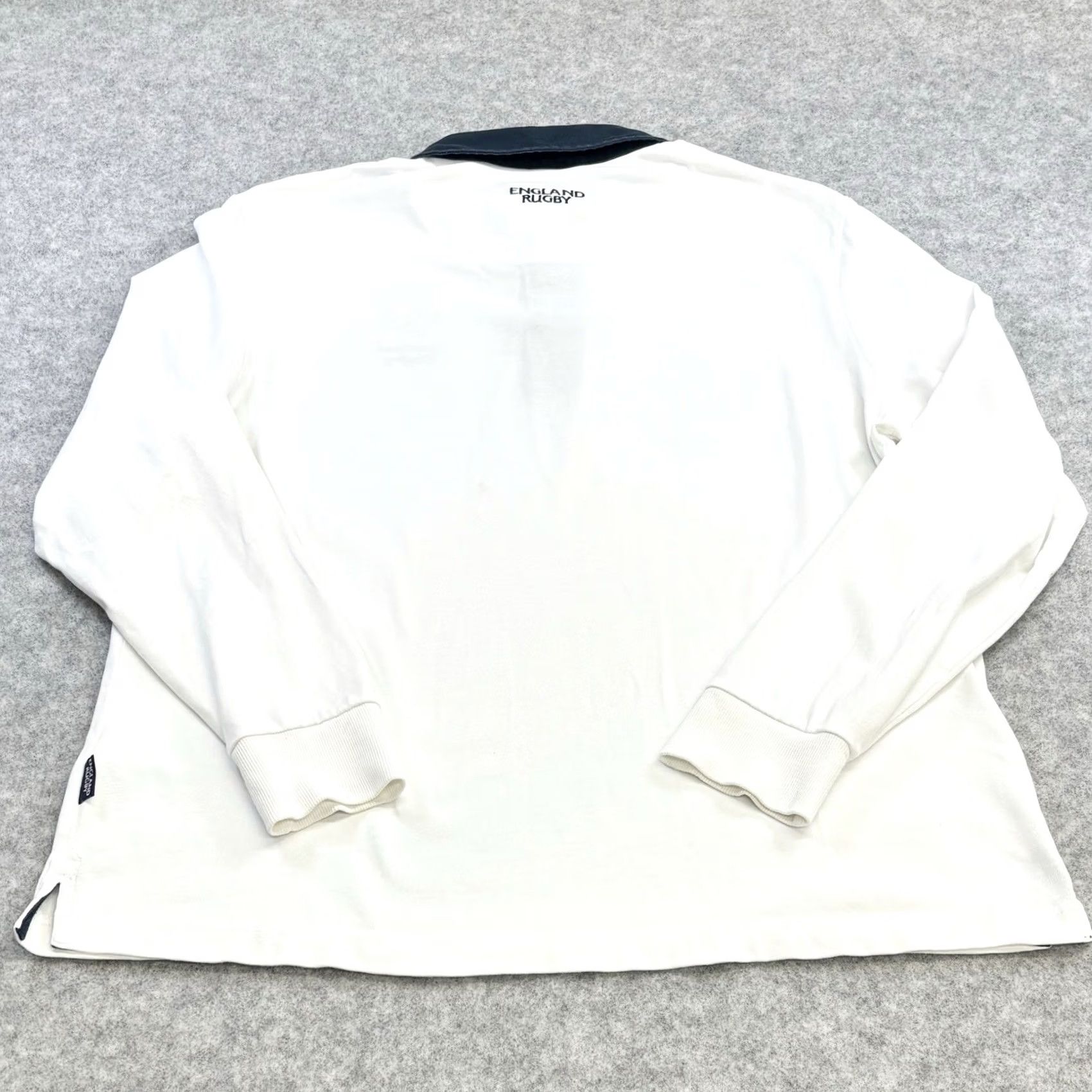 Vintage VINTAGE TU England Rugby Polo Shirt Large Mens White Long Sleeve Top Used Worn Size US L / EU 52-54 / 3 - 2 Thumbnail