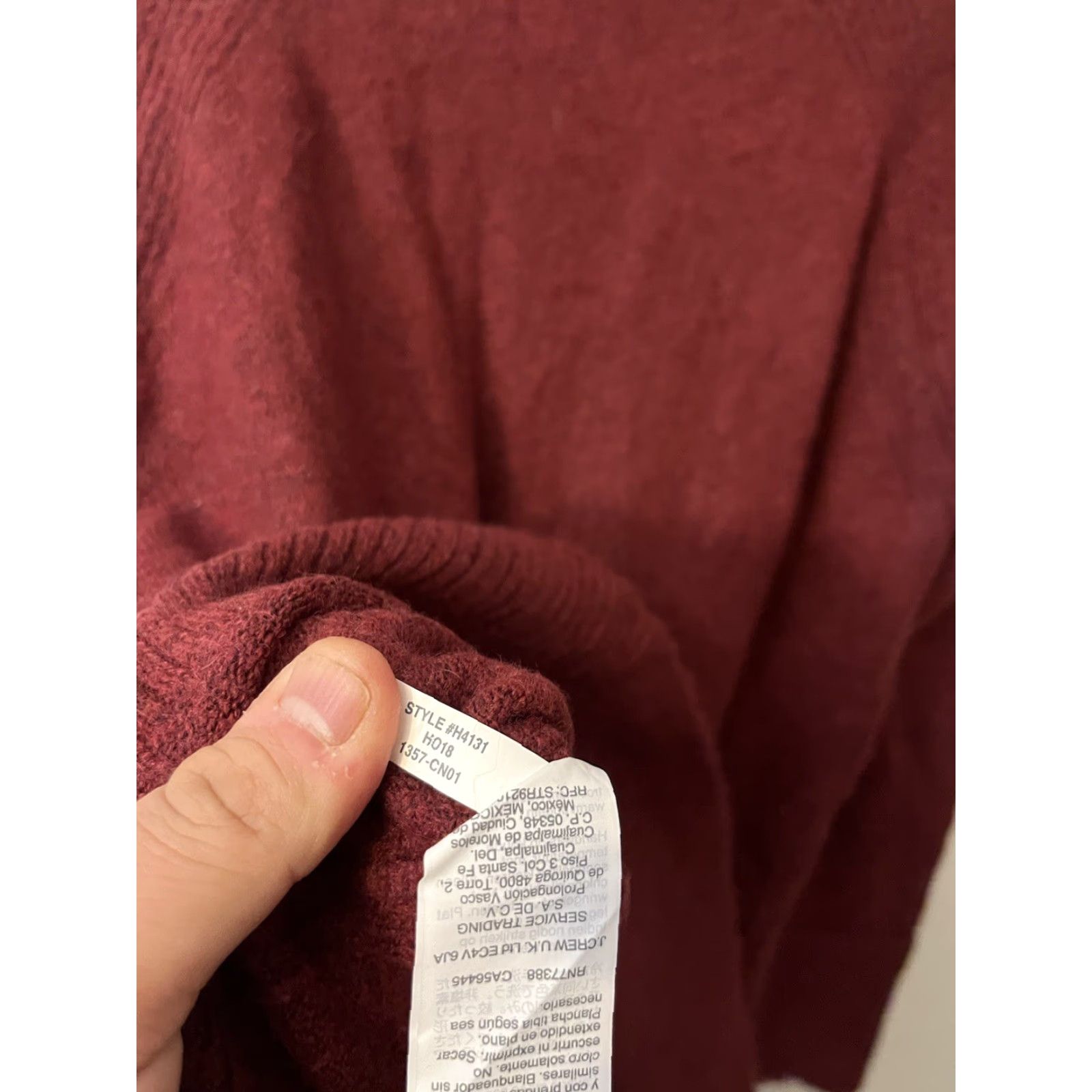 J.Crew J.CREW Turtleneck Sweater Women XS Red Maroon Side Slits H4131 Pullover Sweater Vintage/90s (if applicable) Mens Womens Size XS / US 0-2 / IT 36-38 - 5 Thumbnail