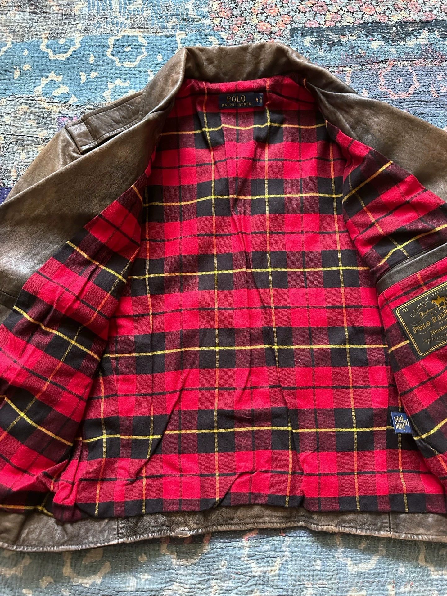 RRL Ralph Lauren RRL Biker Zip-Up Distressed Leather Jacket M Size US M / EU 48-50 / 2 - 7 Thumbnail