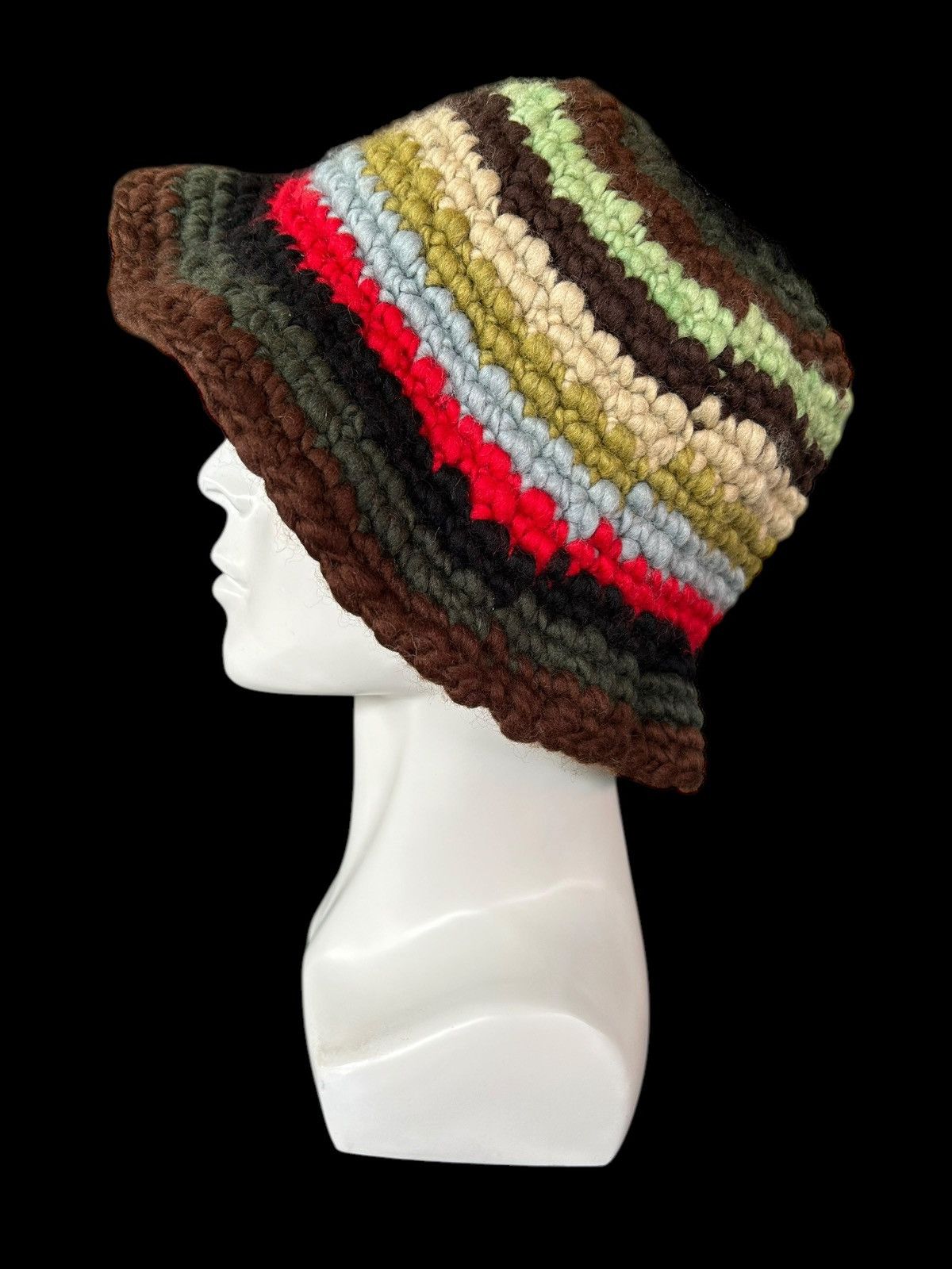 Japanese Brand × Kapital × Vintage Crochet Knitted Wool Rare Bucket Hats Size ONE SIZE - 1 Thumbnail