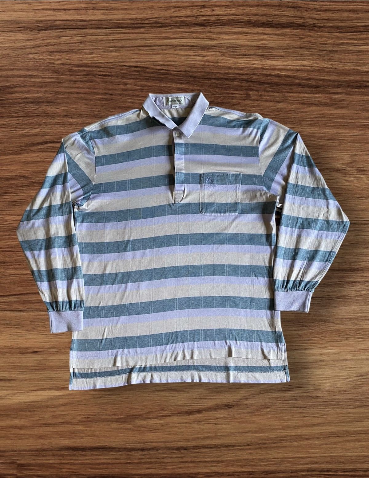 Burberry Vintage Burberry Striped Long Sleeve Size US M / EU 48-50 / 2 - 1 Thumbnail