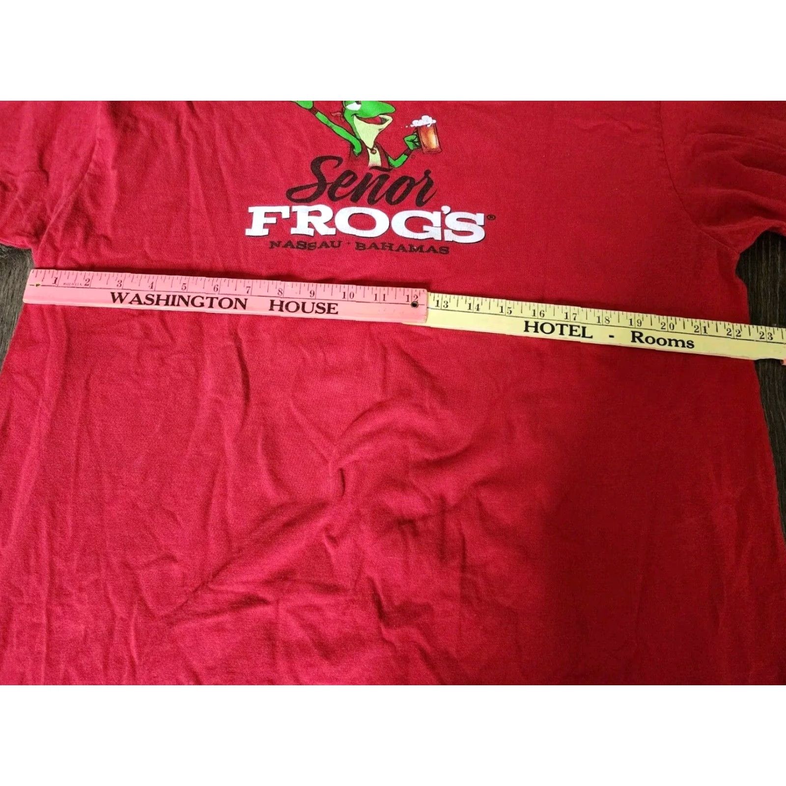 Doublet Senor Frogs Red Graphic Tee Mens XL Short Sleeve Cotton Distressed Bacteria Water Size US XL / EU 56 / 4 - 4 Thumbnail