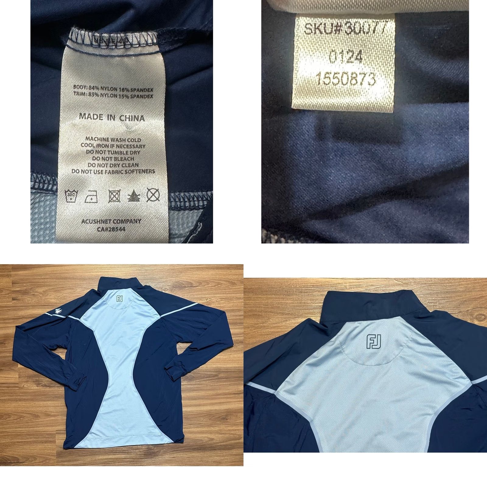 Footjoy FootJoy TempoSeries Quarter Zip Performance Golf Pullover Shirt Navy Men's Sz S Size US S / EU 44-46 / 1 - 8 Thumbnail