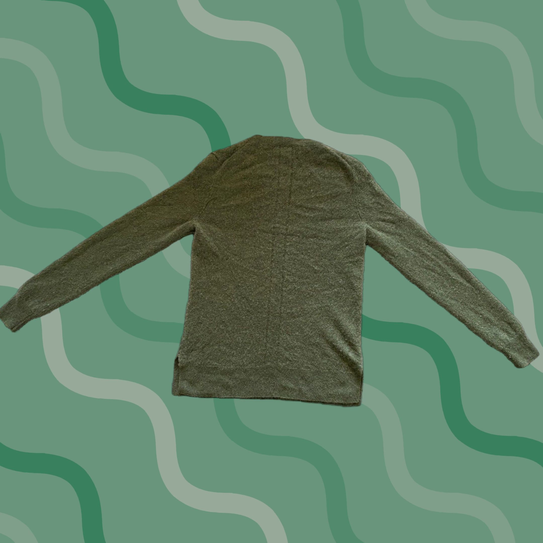 Saks Fifth Avenue Saks Fifth Avenue 100% Cashmere Sweater Womens Small Petite S/P Green Long Sleeve Pullover Sweater Women Mens? Size S / US 4 / IT 40 - 1 Thumbnail