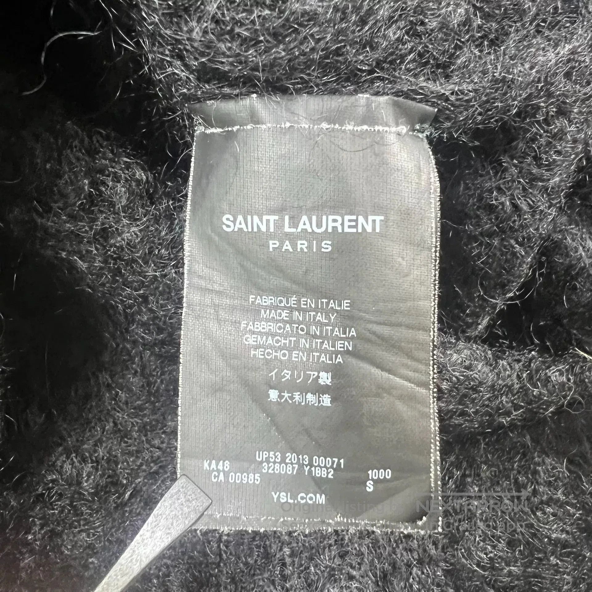 Saint Laurent Paris Saint Laurent Black Feather Knit Cardigan. Size US S / EU 44-46 / 1 - 4 Thumbnail