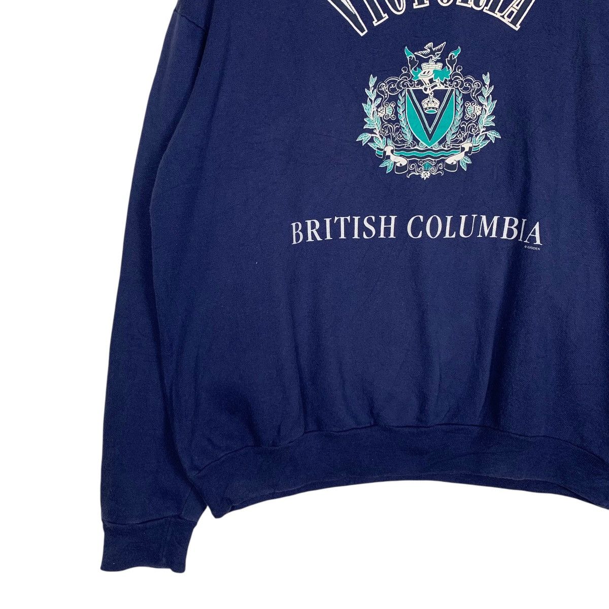 Vintage 90's VICTORIA BRITISH COLUMBIA Big Logo Sweatshirt #1471-C66 Size US M / EU 48-50 / 2 - 3 Thumbnail