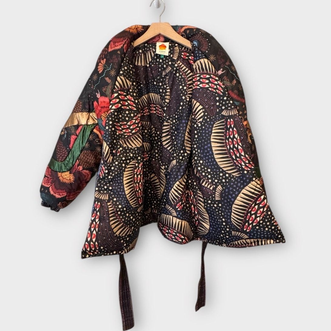 Farm Rio Farm Rio Wild Bananas Metallic Reversible Puffer Jacket Size S / US 4 / IT 40 - 7 Thumbnail