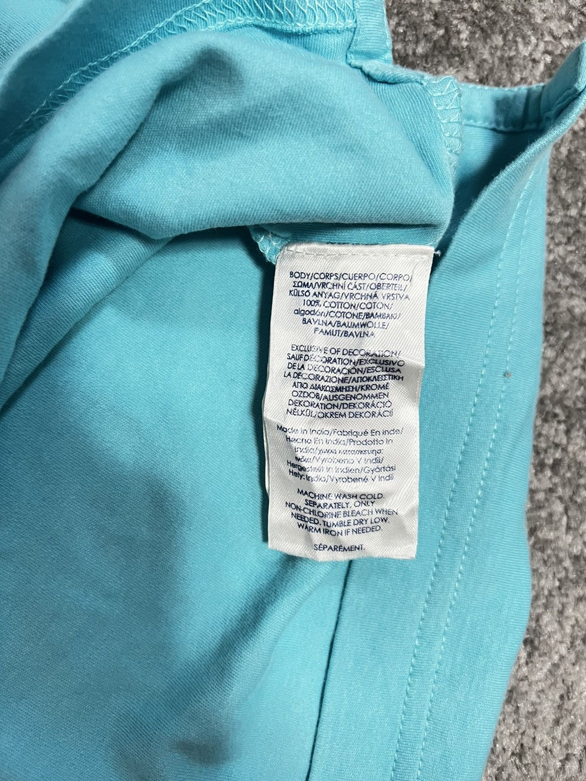 Chaps Ralph Lauren × Designer × Vintage Chaps Vintage Polo Shirt Custom Fit Baby Blue Size US XL / EU 56 / 4 - 3 Thumbnail