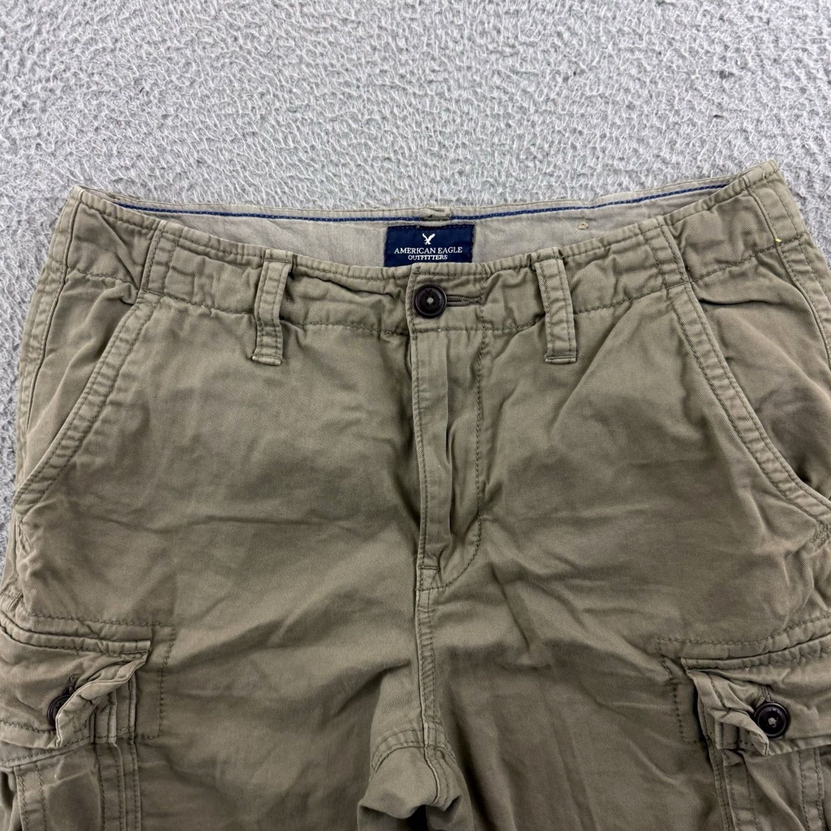 American Eagle Outfitters VINTAGE American Eagle Shorts Mens 32 Cargo Classic Chino 10” Brown Pallet Plaid Outdoor Workwear Shorts Mens Size US 32 / EU 48 - 4 Thumbnail