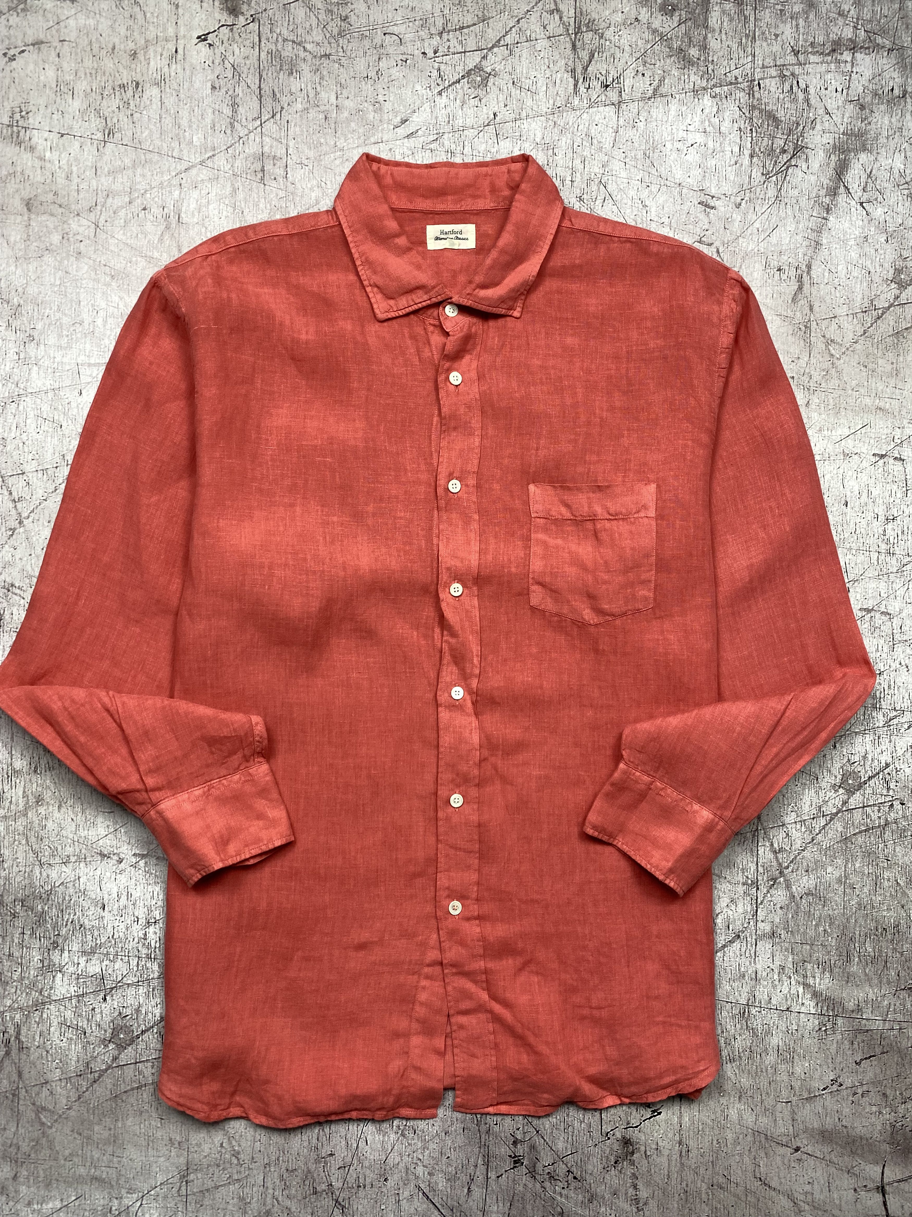 Hartford × Vintage Hartford Vintage Mens Linen Long Sleeve Shirt Size US XXL / EU 58 / 5 - 1 Thumbnail