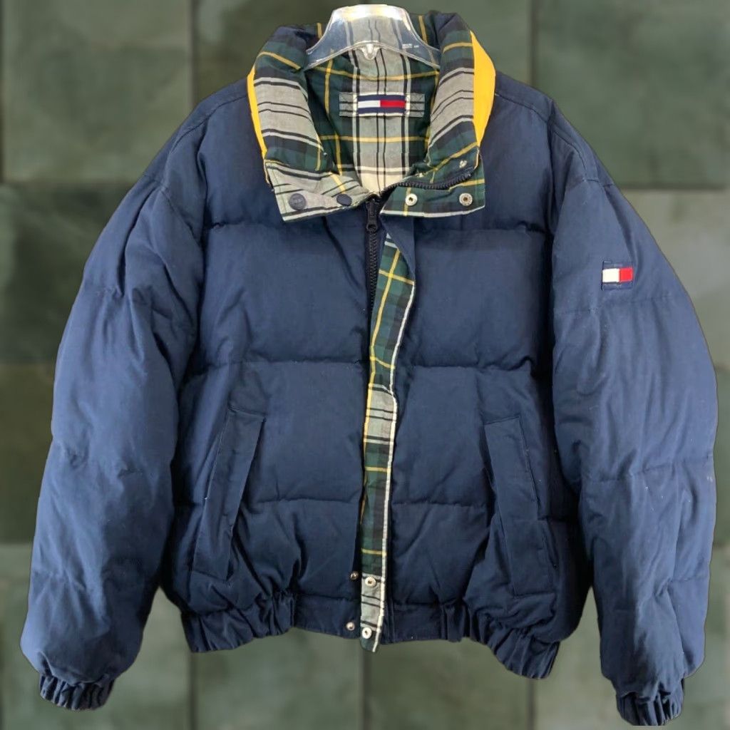 Tommy Hilfiger VINTAGE Tommy Hilfiger Reversible Puffer Jacket XL Blue Plaid Preppy Mens Size US XL / EU 56 / 4 - 1 Thumbnail