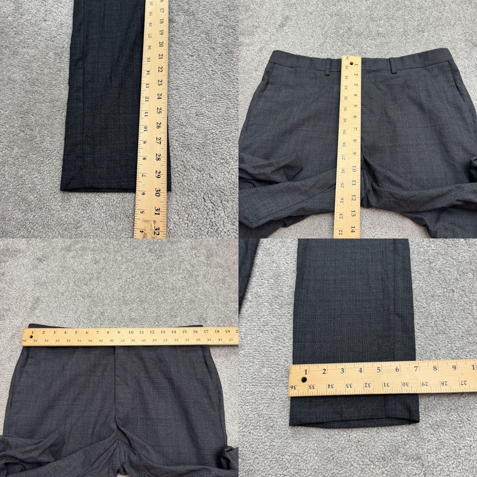 DKNY VINTAGE DKNY Mens Dress Pants Wool Plaid 34 Waist 30 Inseam Classic Business Casual Workwear Size US 33 - 8 Thumbnail