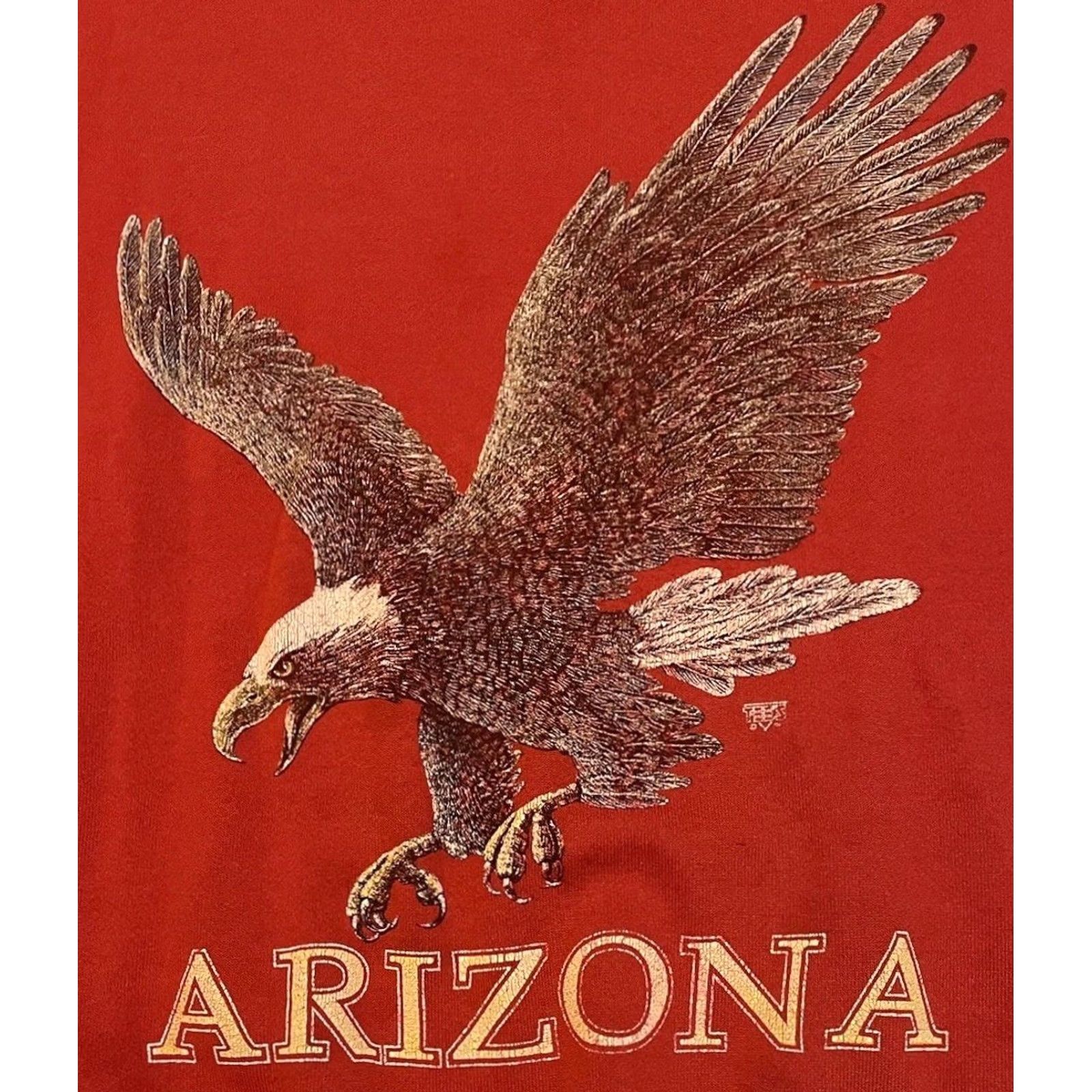 Vintage VINTAGE 90s Arizona Eagle Faded Sweatshirt Hoodie XS Red Men XL? XS — Note: Original mentions Large tag, fits XS small; no new info added Size US XS / EU 42 / 0 - 2 Thumbnail
