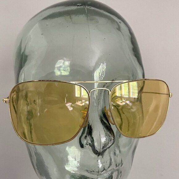 RayBan Vintage 60s/70s B&L Ambermatic Yellow Sunglasses - 58mm Size ONE SIZE - 5 Thumbnail