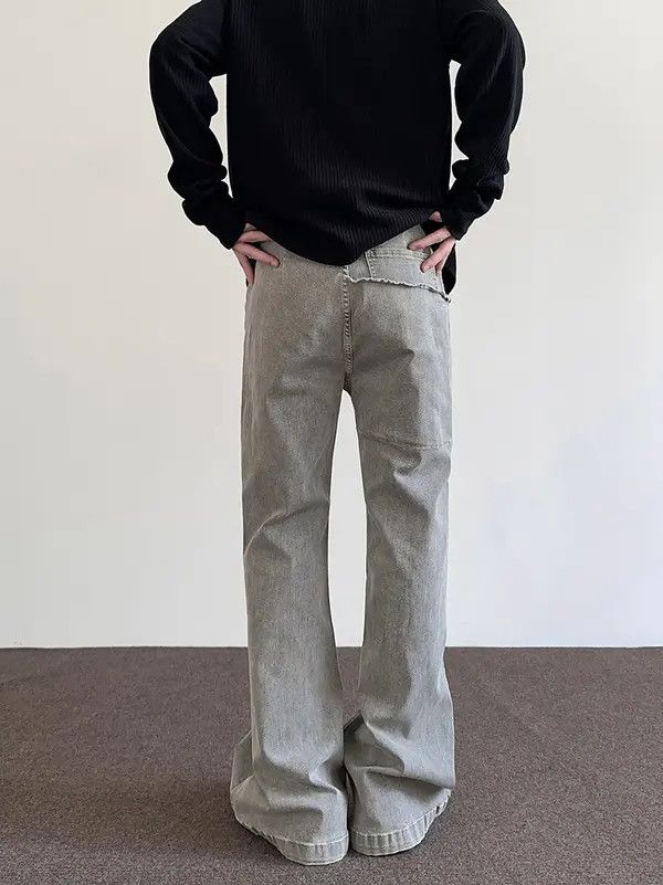 VIBE Flared Gray Baggy Denim Jeans Size US 32 / EU 48 - 3 Thumbnail