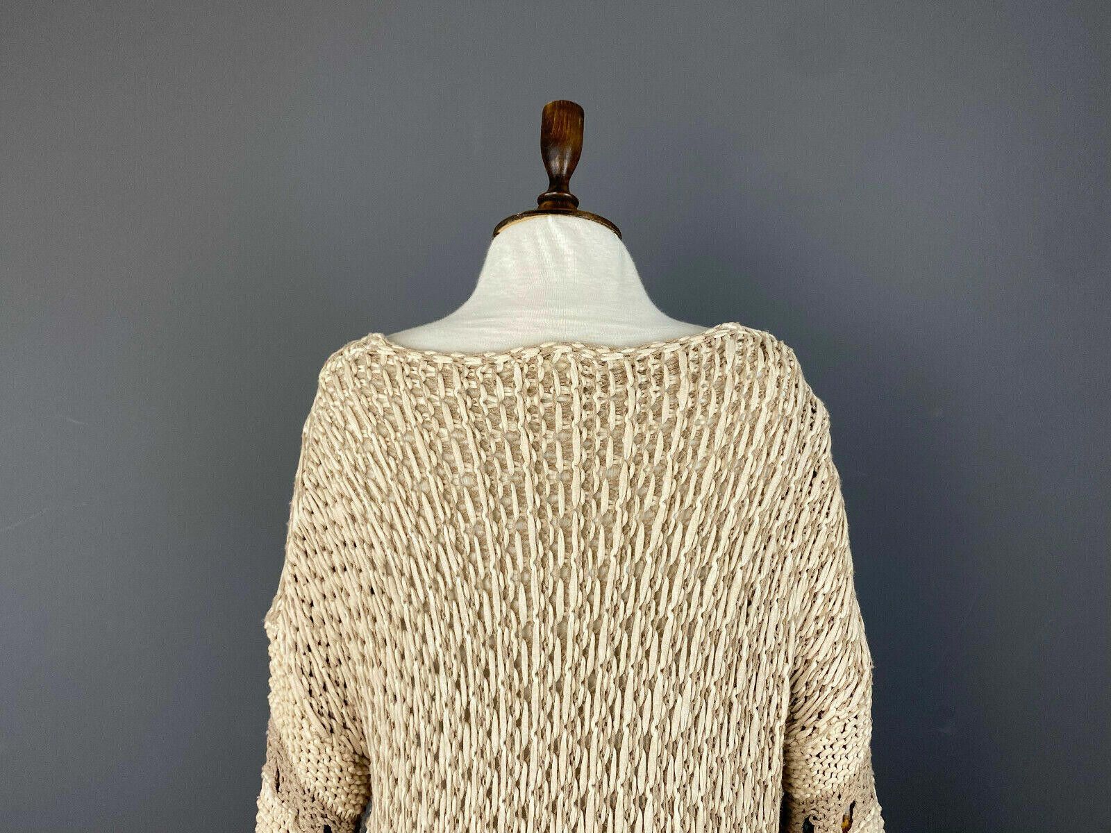 Designer Elisa Cavaletti Beige Desiged Cardigan Sweater Size 1 / S Size M / US 6-8 / IT 42-44 - 6 Thumbnail
