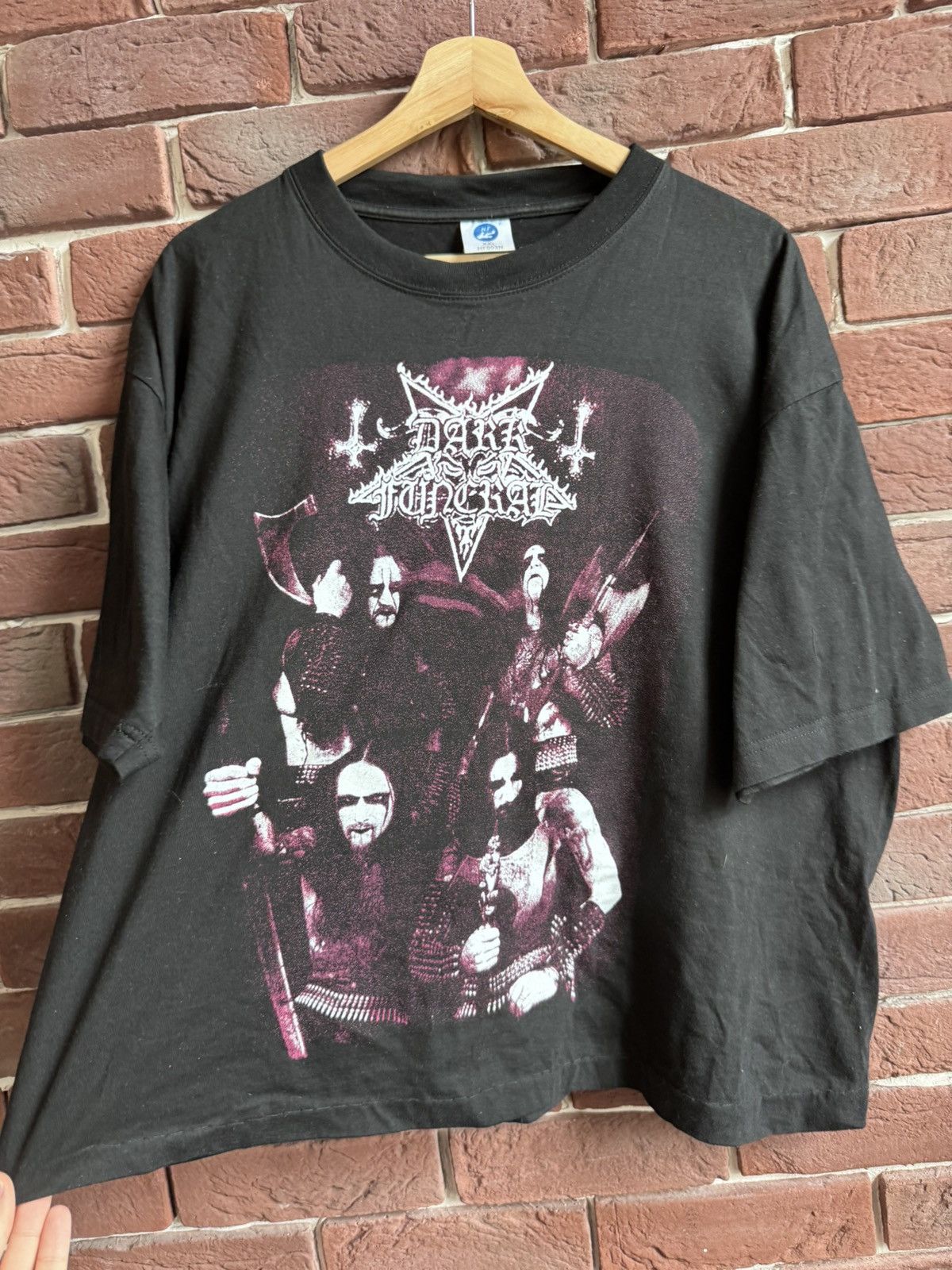 Band Tees Vintage 90z Dark Funeral Vobiscum Satanas Metal Band Tee Size US L / EU 52-54 / 3 - 3 Thumbnail