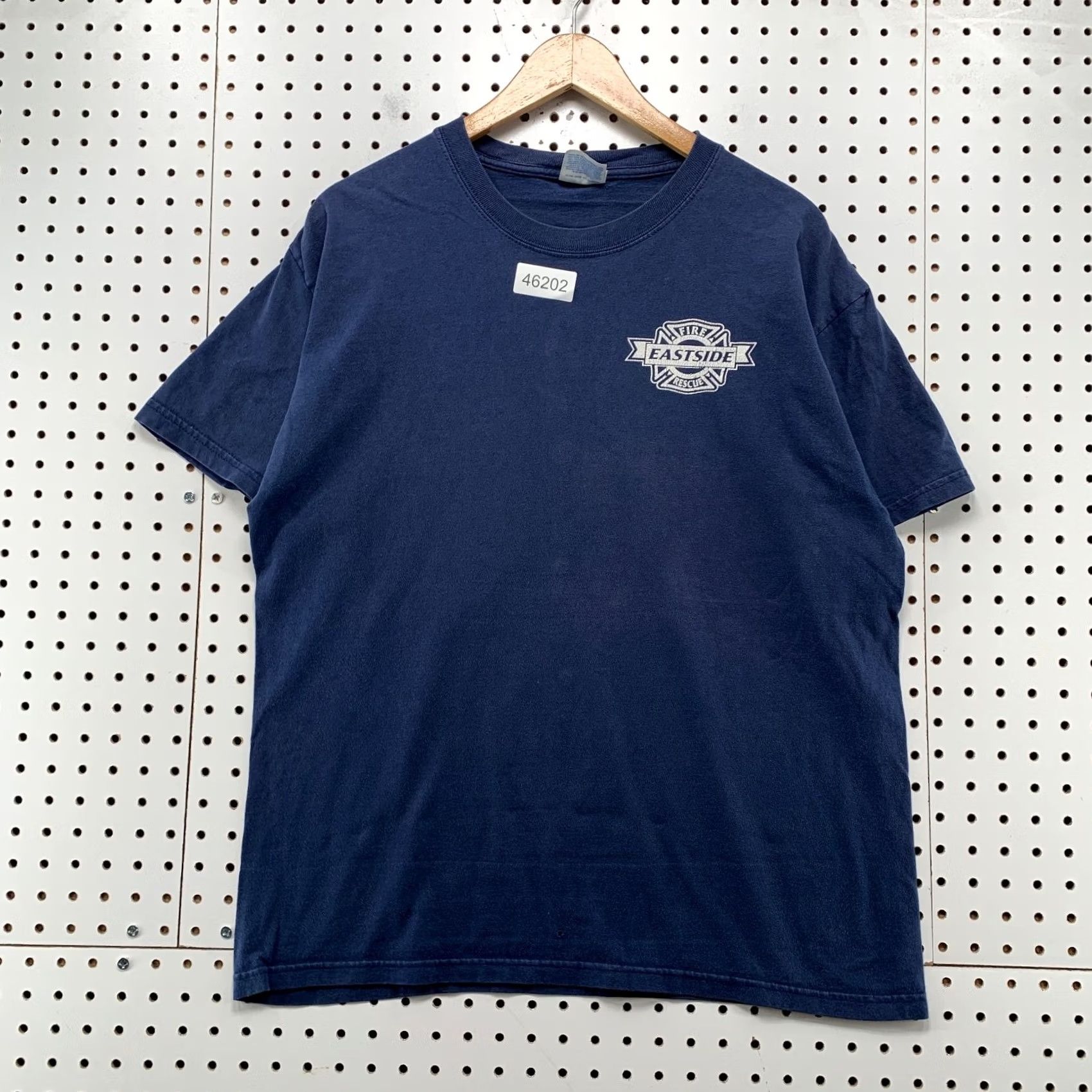 Hanes Vintage Eastside Fire Rescue Shirt Mens Large Navy Blue USA Fire Department FIre Department USA Shirt Size US L / EU 52-54 / 3 - 2 Thumbnail