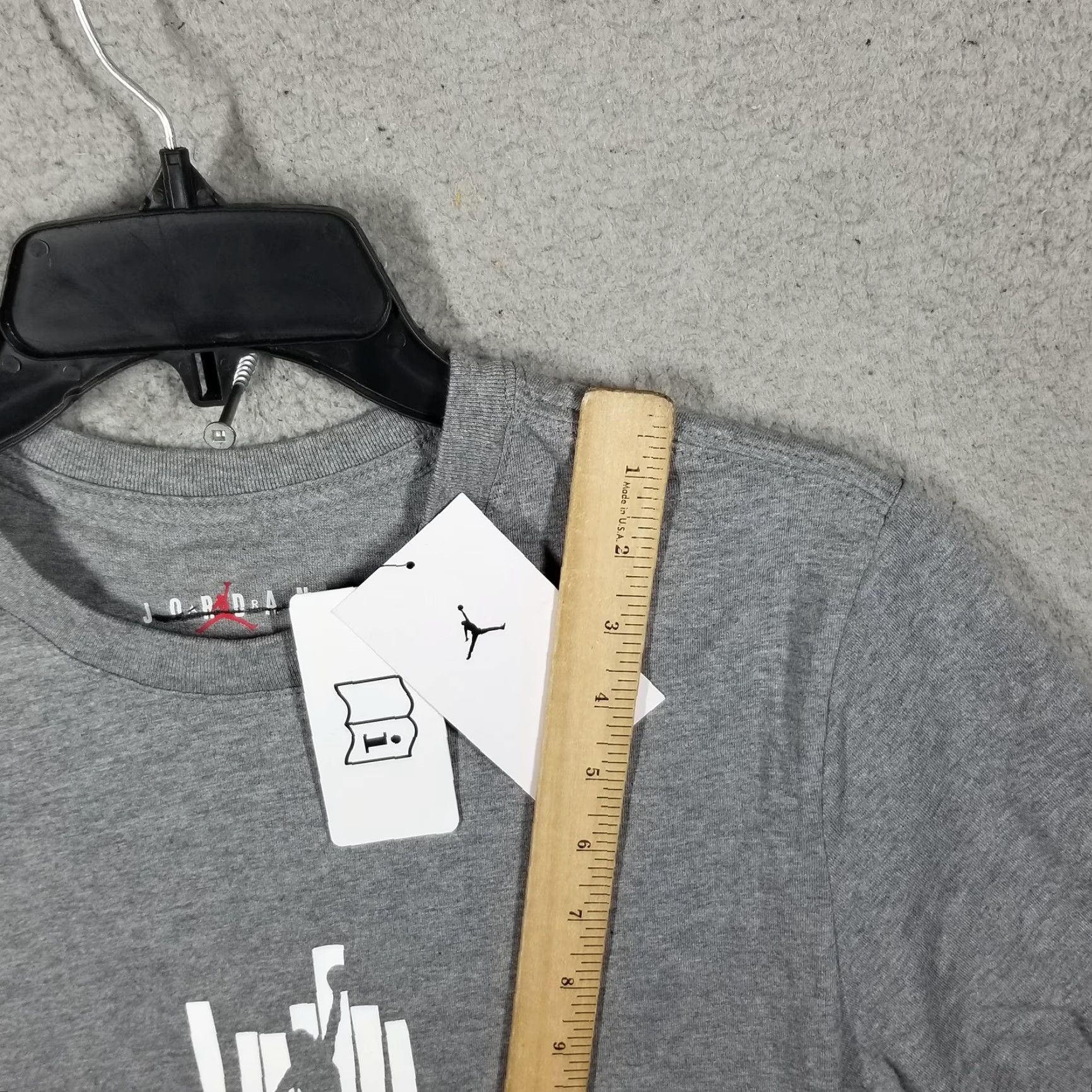 Jordan Brand Air Jordan Nike Mens Collage Graphic T-Shirt XS Gray Short Sleeve Crew Neck Mens Size US XS / EU 42 / 0 - 4 Thumbnail
