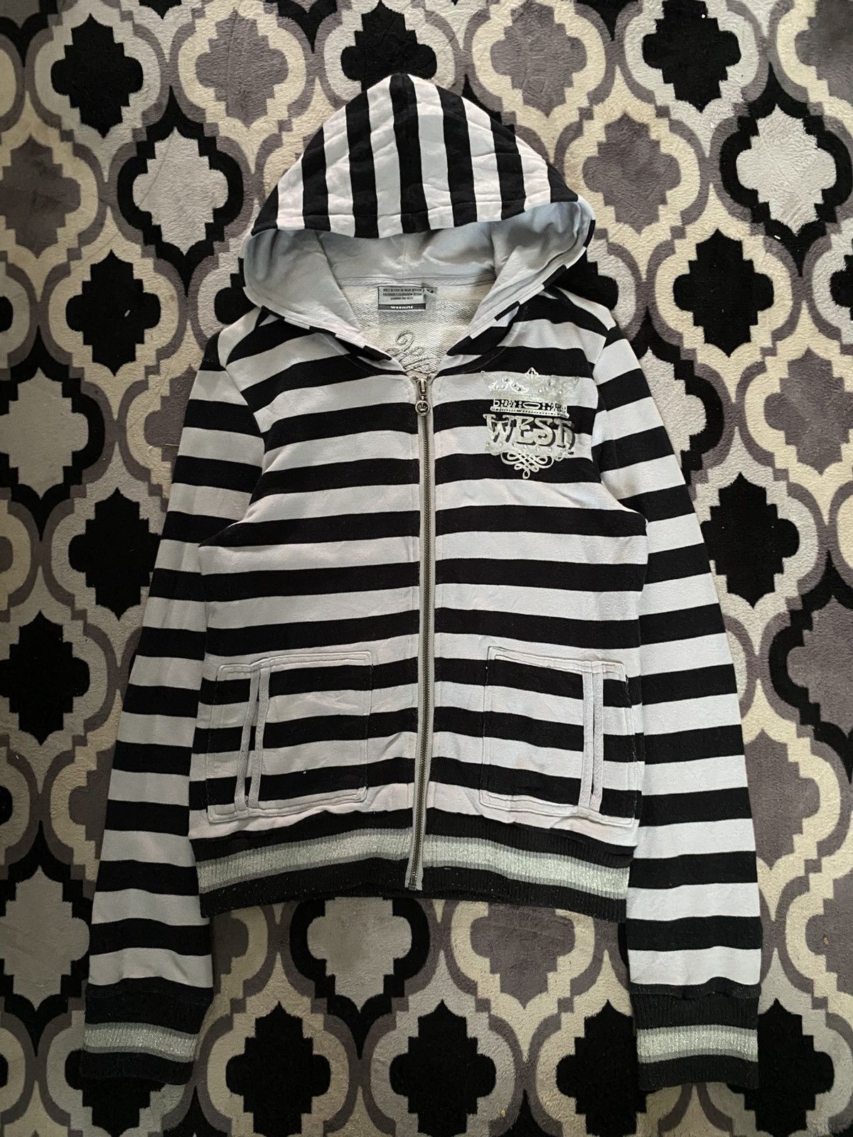 Japanese Brand Y2k weshine striped hoodie Size US M / EU 48-50 / 2 - 1 Thumbnail