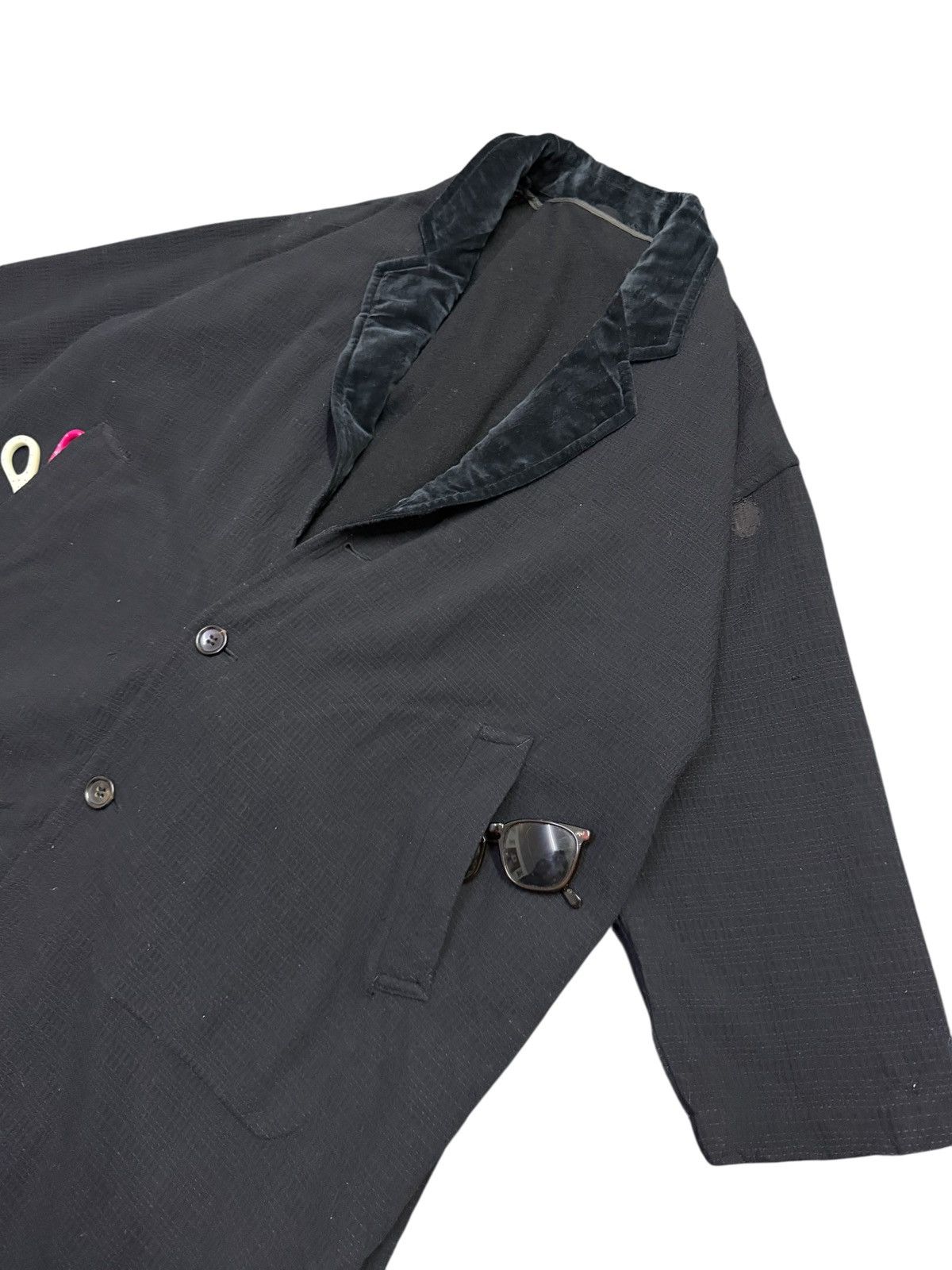 Comme des Garcons 80s Archive Cdg Double Layer Sashiko Avantgarde Coat Jacket Size US M / EU 48-50 / 2 - 2 Thumbnail
