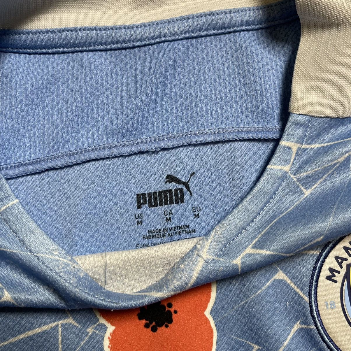 Puma × Vintage MAN CITY PUMA 2020/2021 FOOTBALL HOME JERSEY #10 AGUERO Size US M / EU 48-50 / 2 - 13 Thumbnail