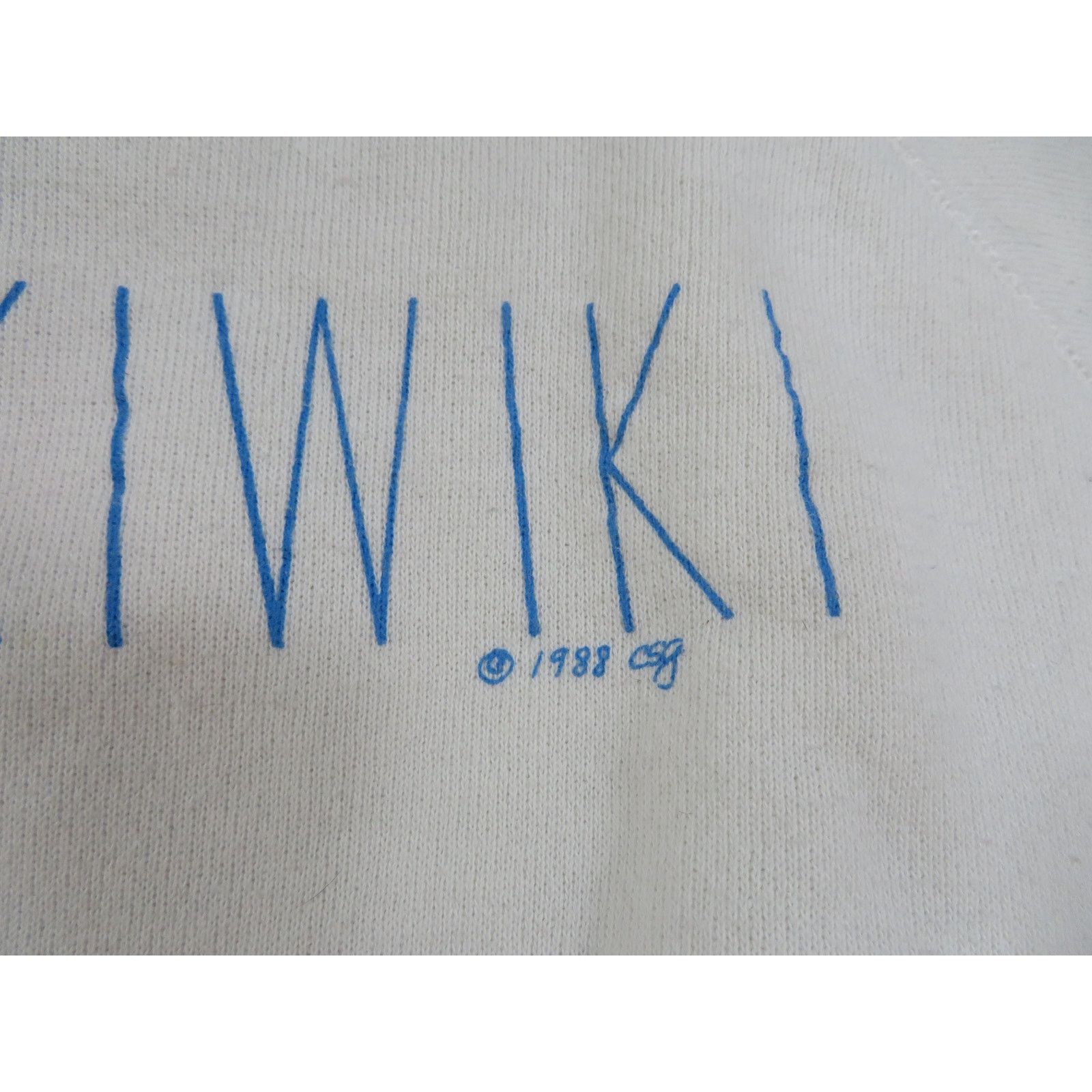 Hanes Polynesian Paradise Sweatshirt WikiWiki Double-Sided XL 80s Size US XL / EU 56 / 4 - 6 Thumbnail