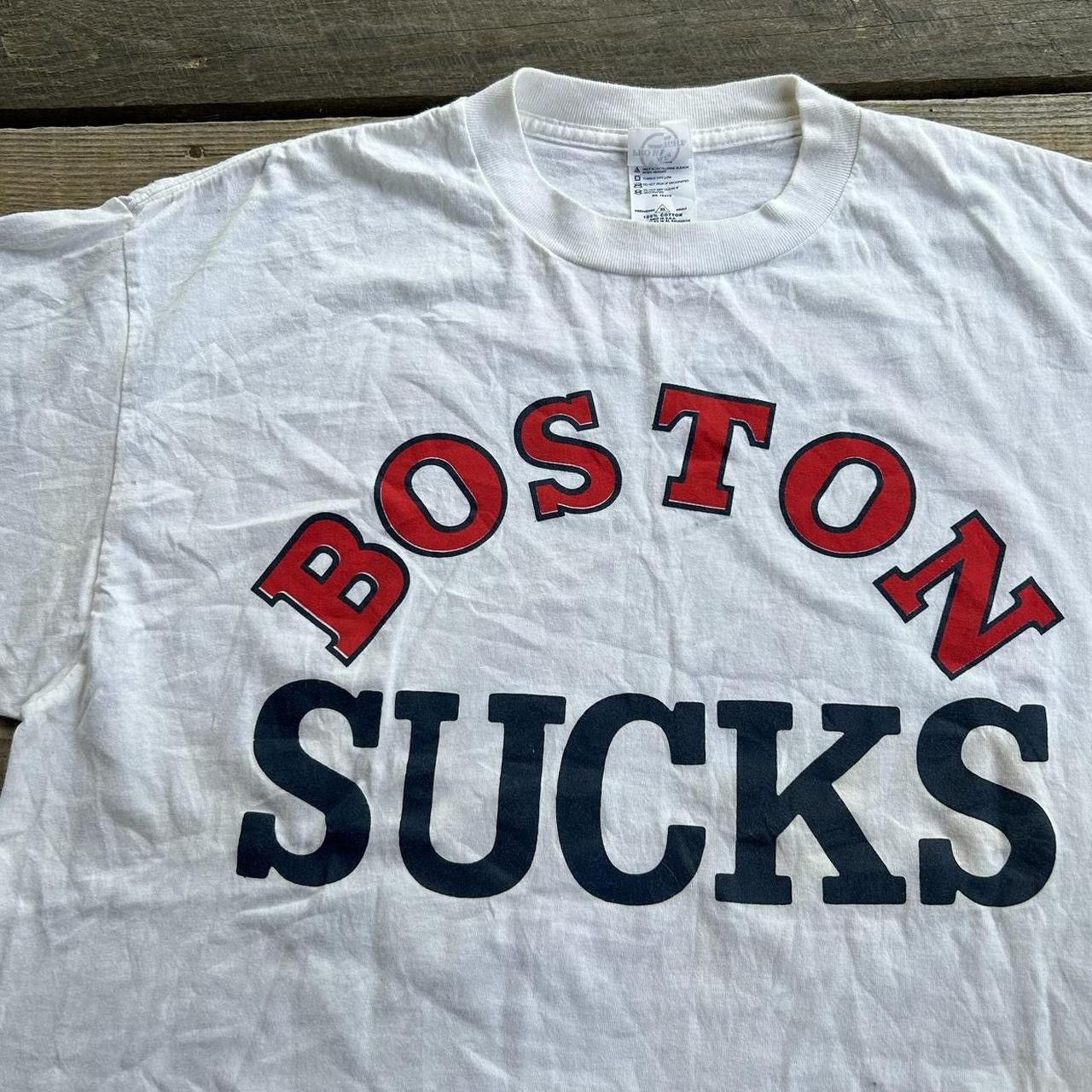 Vintage Vintage Boston Sucks Red Sox Ed Edd Eddy Parody MLB T Shirt Size US XL / EU 56 / 4 - 3 Thumbnail