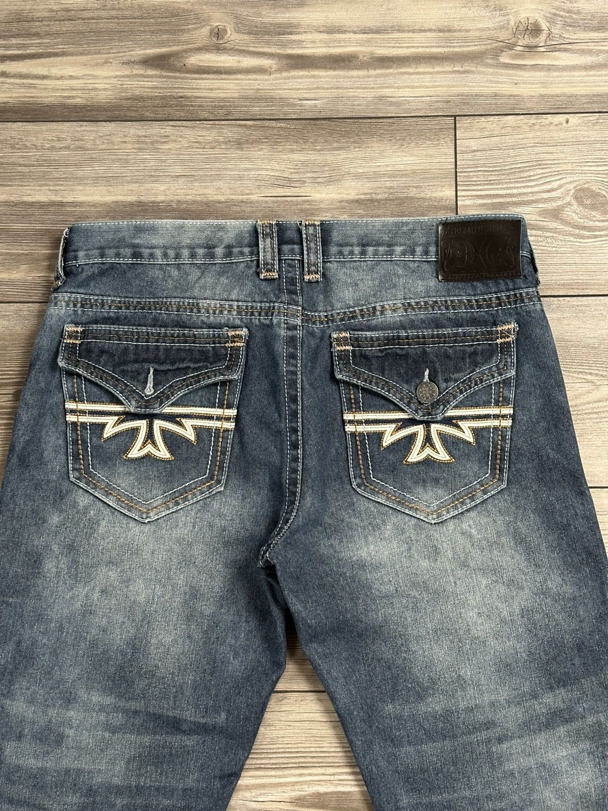 Affliction × Vintage Crazy Vintage Y2K Xtreme Couture Jeans Size US 37 - 4 Thumbnail