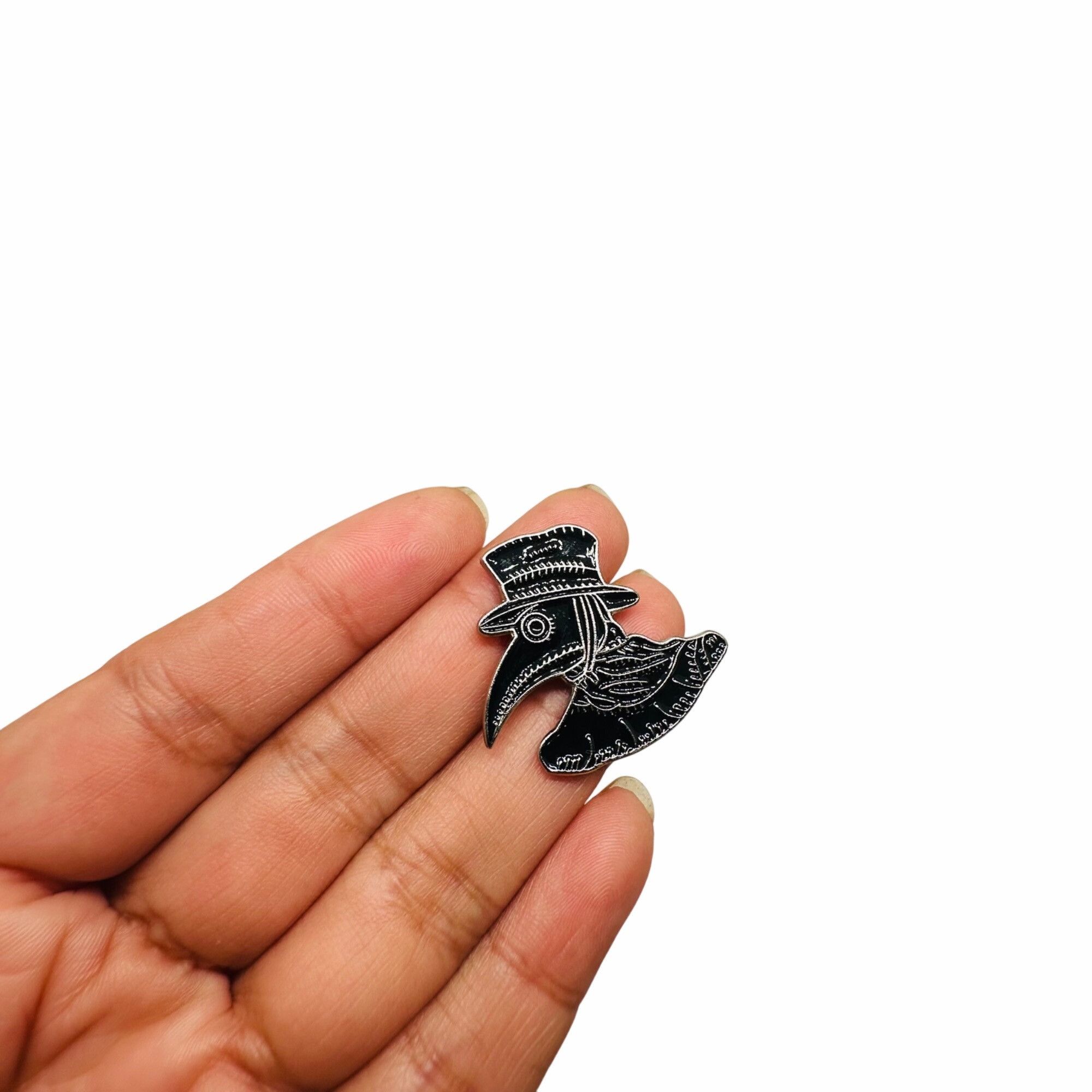 Other Plague Doctor Black Brooch Pin Enamel Metal Badges Lapel Bro Size ONE SIZE - 2 Thumbnail