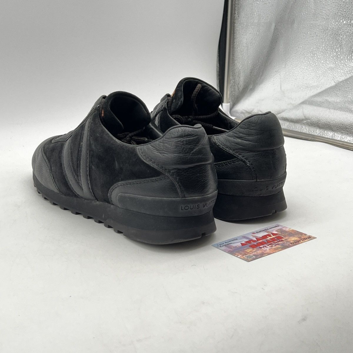 Louis Vuitton Louis Vuitton Low Top Sneakers LV Black Brown Size US 13 / EU 46 - 4 Thumbnail