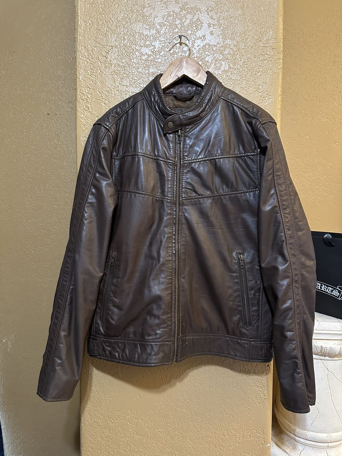 Vintage Vintage Milwaukee Brown Leather Racing Jacket Size US M / EU 48-50 / 2 - 1 Thumbnail