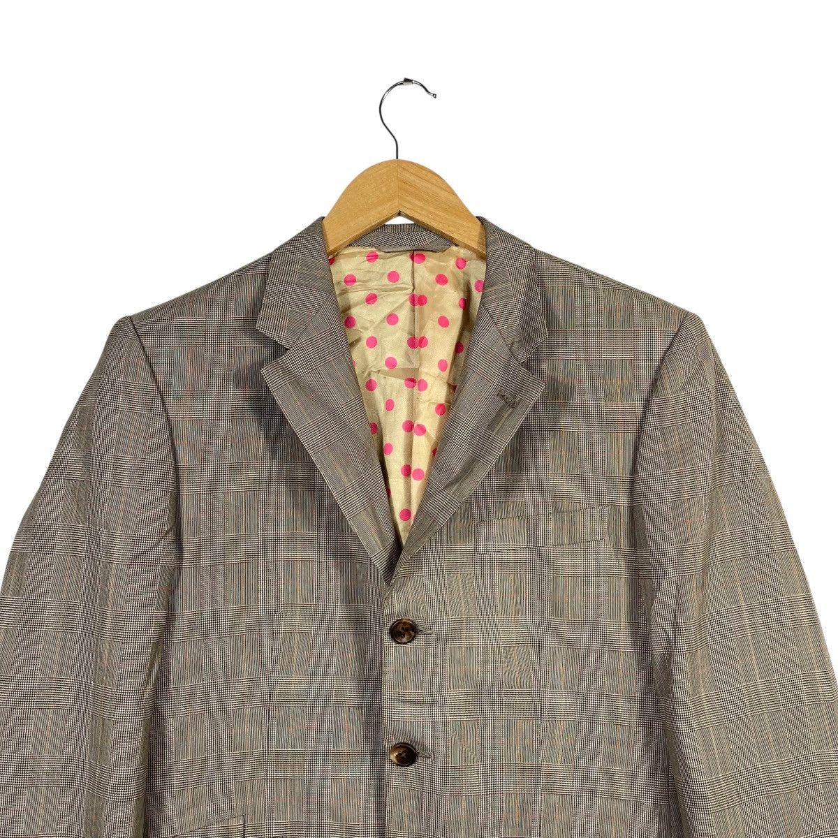 Paul Smith Paul Smith Collection Glen Plaid Blazer Polka Dot Lining Size 38R - 2 Thumbnail