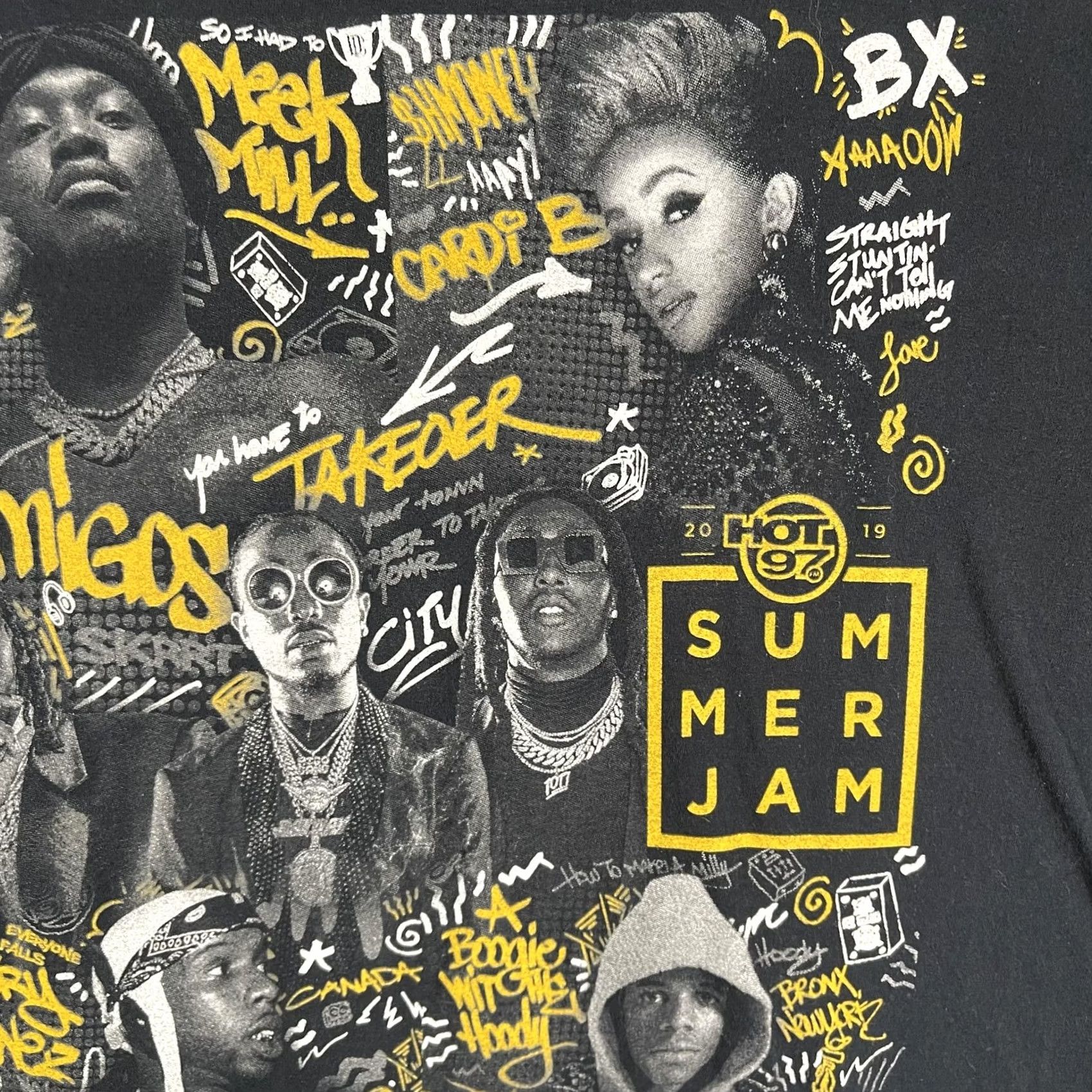 Fruit Of The Loom Hot 97 Summer Jam Shirt Mens XL Black 2019 MetLife Stadium Hip Hop Tee Shirt Size US XL / EU 56 / 4 - 6 Thumbnail