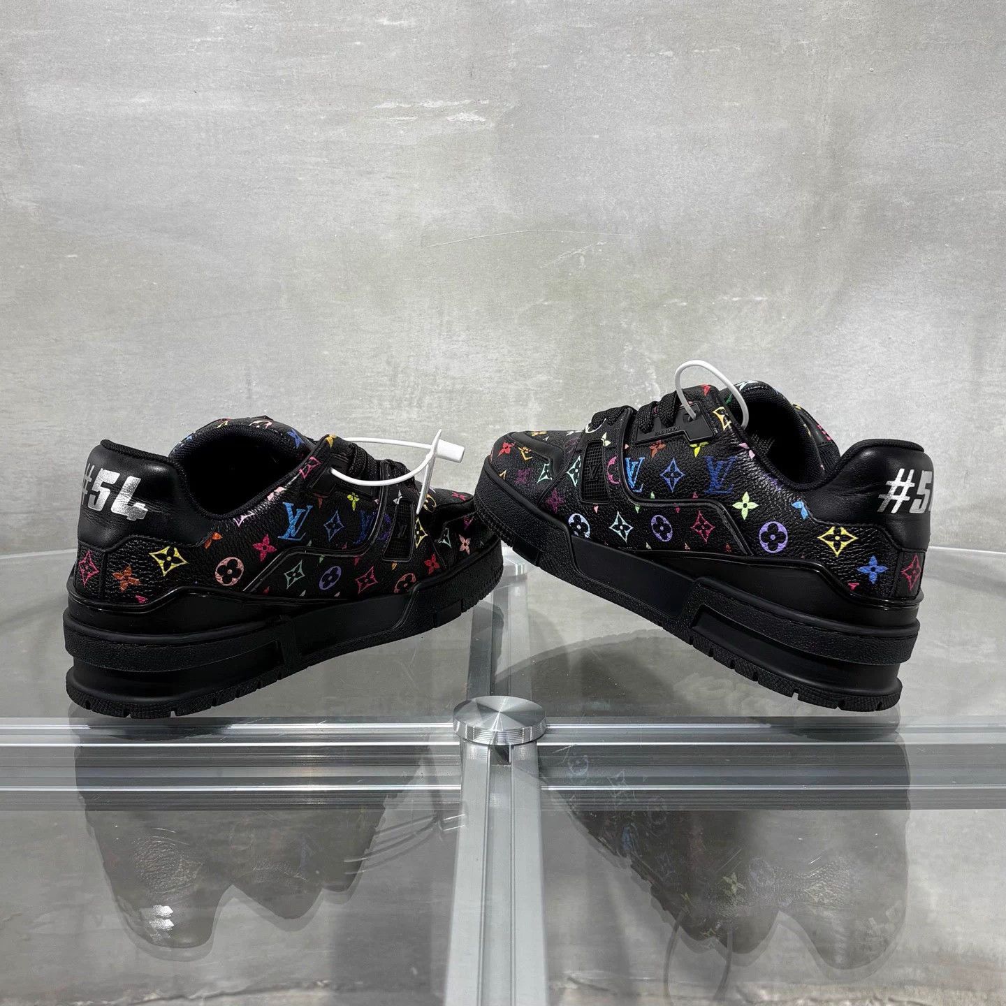 Louis Vuitton LV Trainer Murakami Black Tricolor UK2.5 36.5 Size US 5.5 / IT 35.5 - 5 Thumbnail