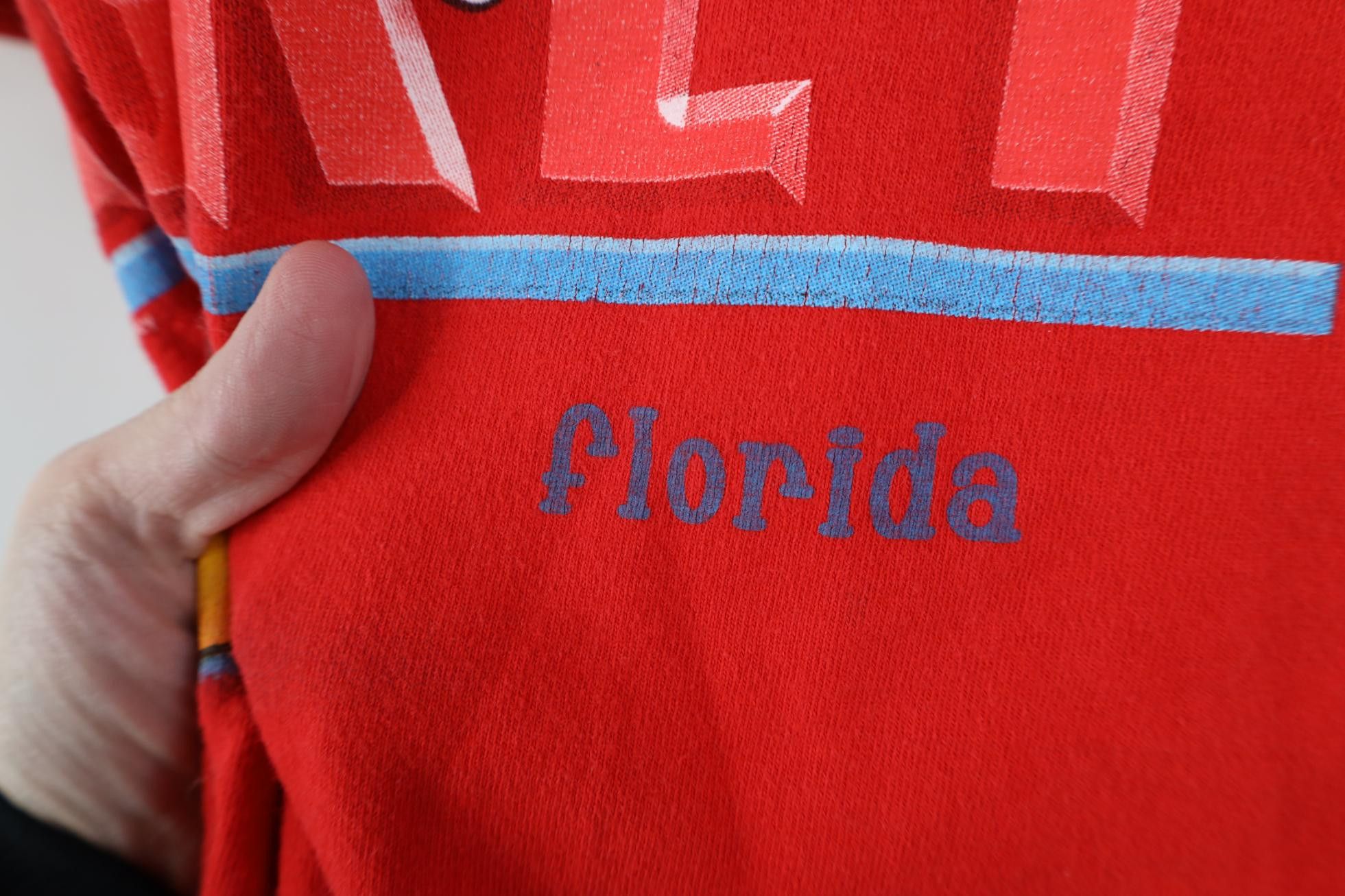 Disney Vintage 90s Disney Spell Mickey Mouse Florida T-Shirt Red Size US M / EU 48-50 / 2 - 6 Thumbnail