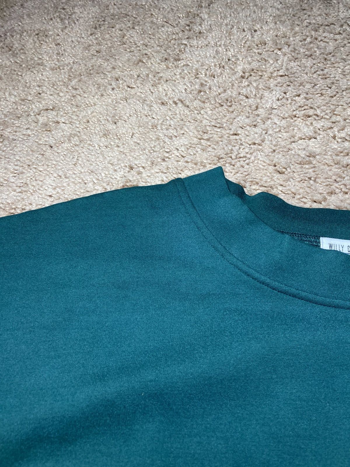 Willy Chavarria Willy Chavarria Cropped Boxy Sweatshirt Forest Green M 2020 Size US M / EU 48-50 / 2 - 5 Thumbnail