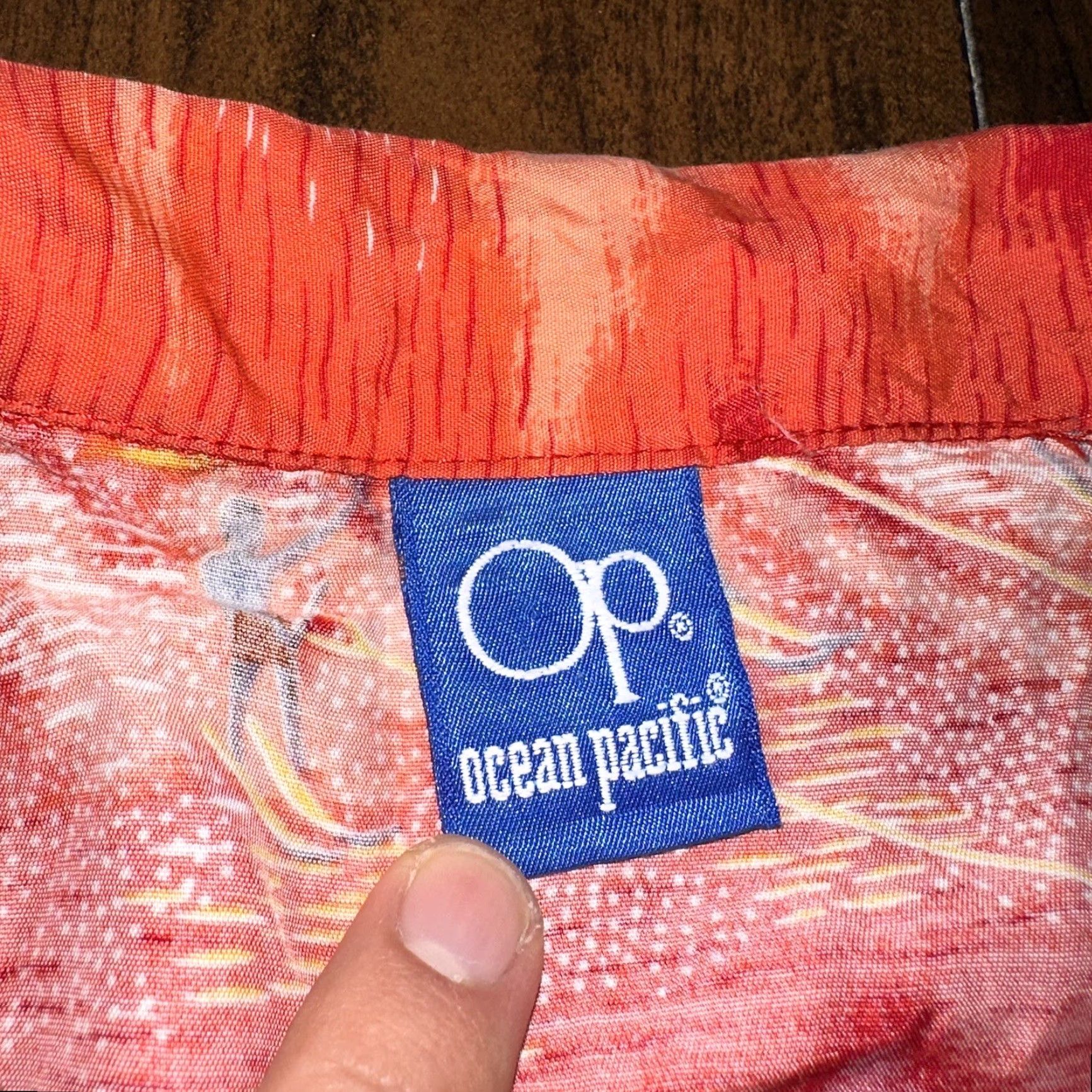 Ocean Pacific VTG Ocean Pacific OP Shirt Hawaiian Aloha Rare 80s 70s Red All Over Print Crazy Multicolor Button-Up Men L Short Sleeve Boys? Wait. Size US L / EU 52-54 / 3 - 4 Thumbnail